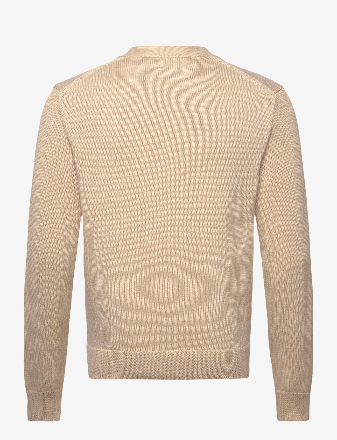 Polo Ralph Lauren - Cotton V-Neck Cardigan - koftor - dune melange - 1