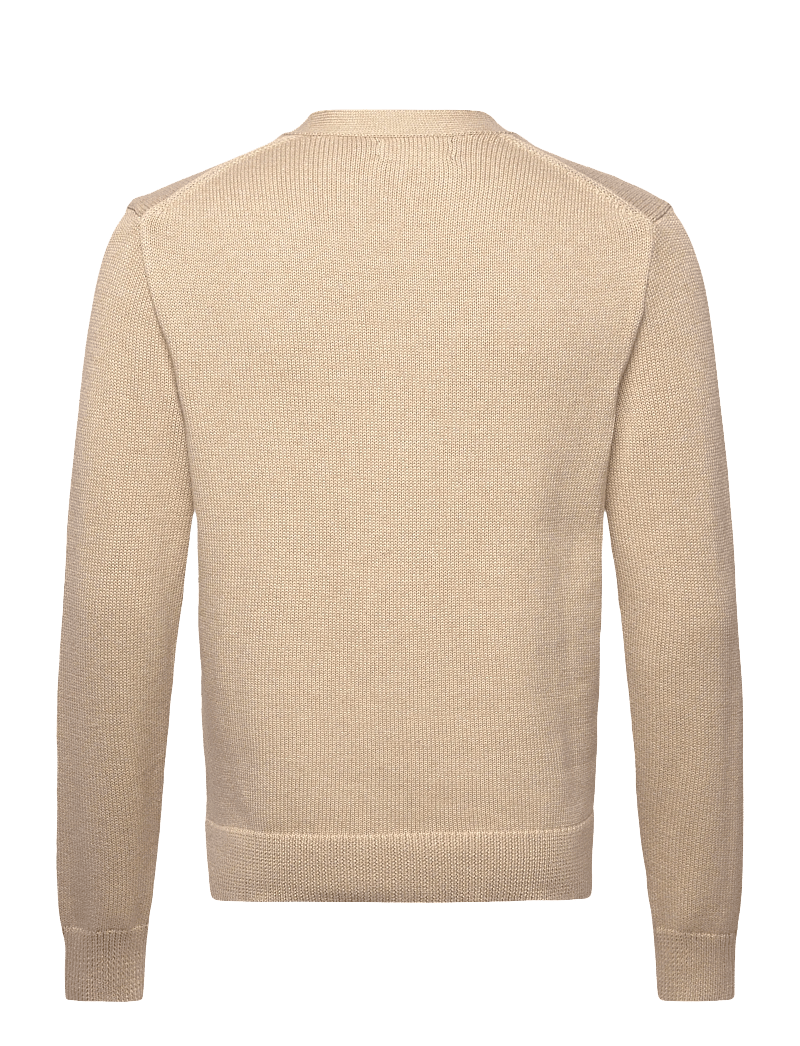 Polo Ralph Lauren - Cotton V-Neck Cardigan - koftor - dune melange - 1