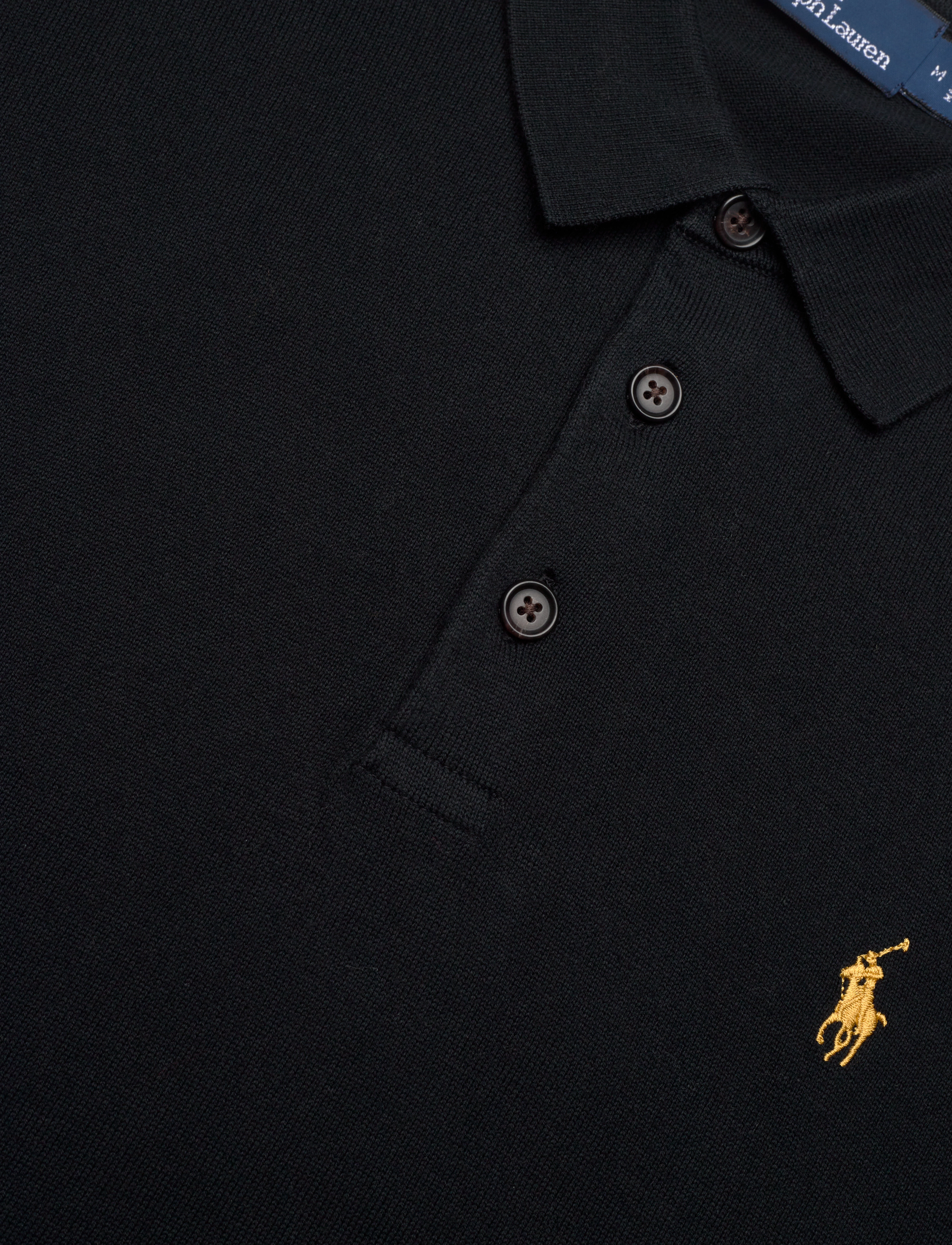 Polo Ralph Lauren - 32/3 COTTON-LSL-PLO - polo black - 2