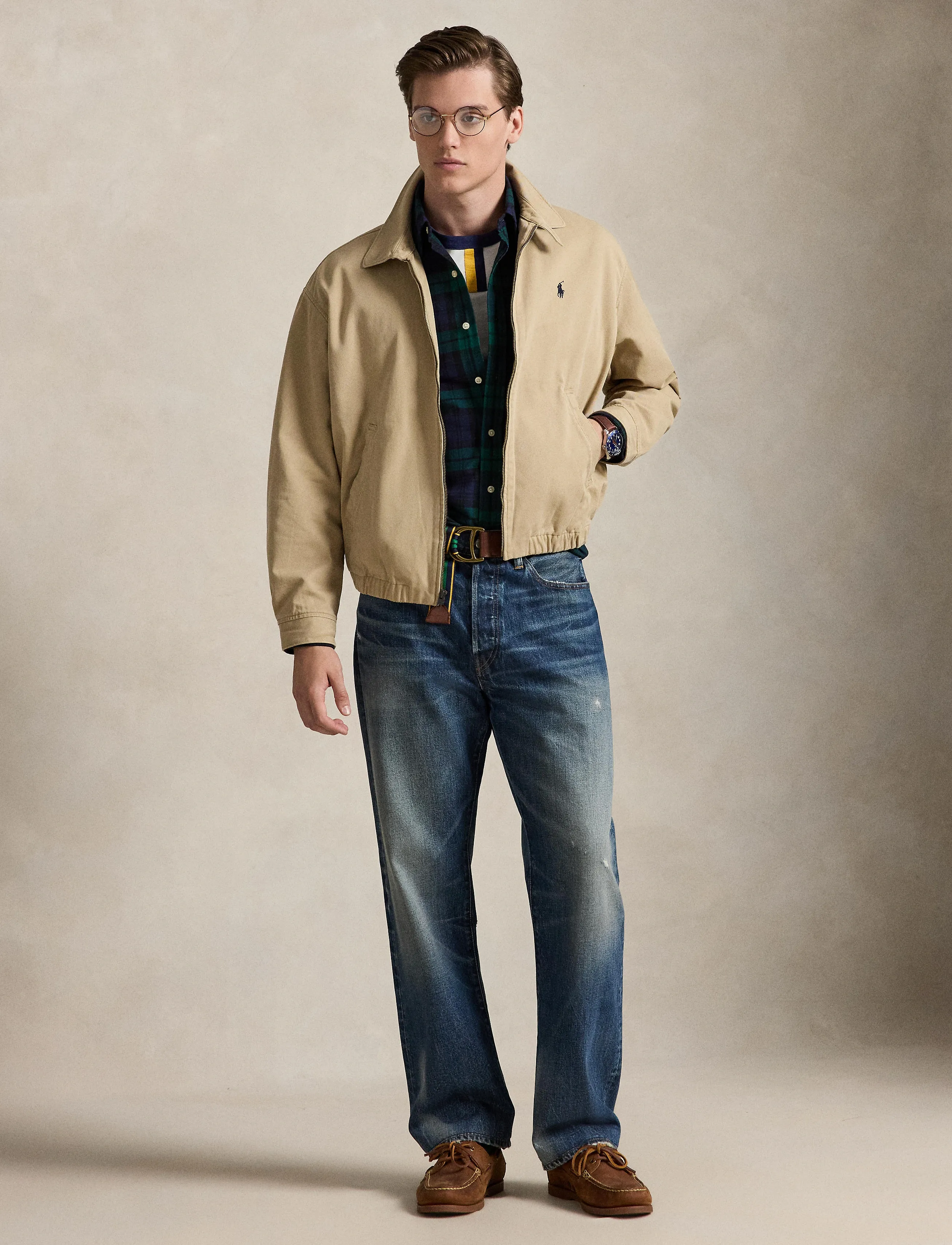 Polo Ralph Lauren The Big Bayport Jacket, L, Beige, Denim > Lined Denim Jackets, Herre