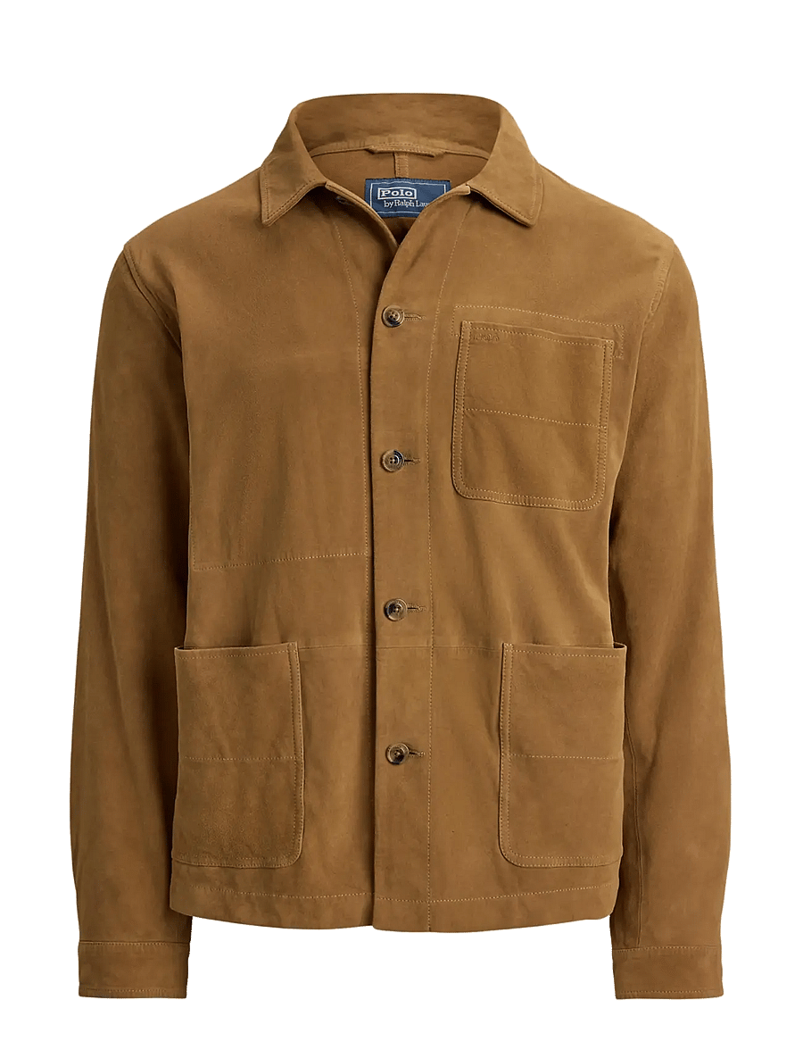 Polo Ralph Lauren - Suede Utility Jacket - leather jackets - cafe brown x - 1