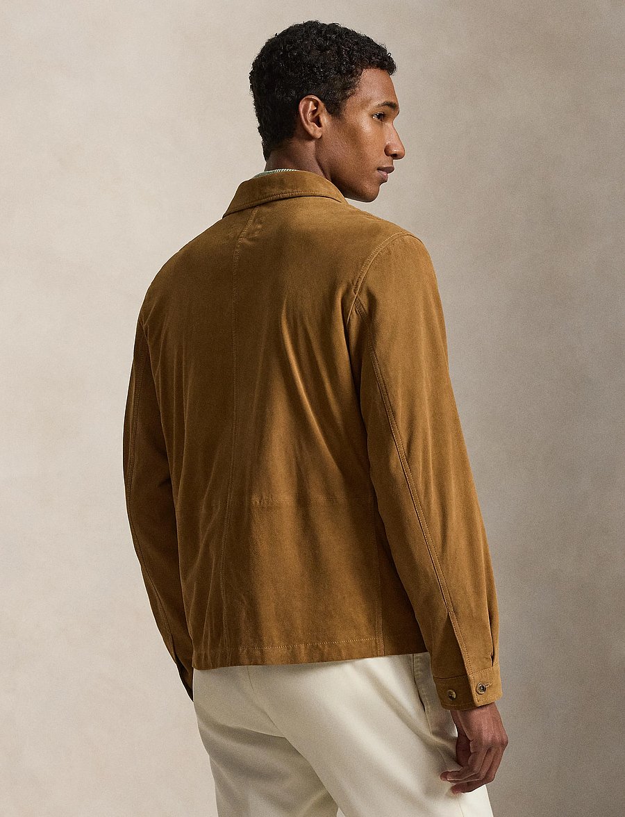 Polo Ralph Lauren - Suede Utility Jacket - leather jackets - cafe brown x - 3