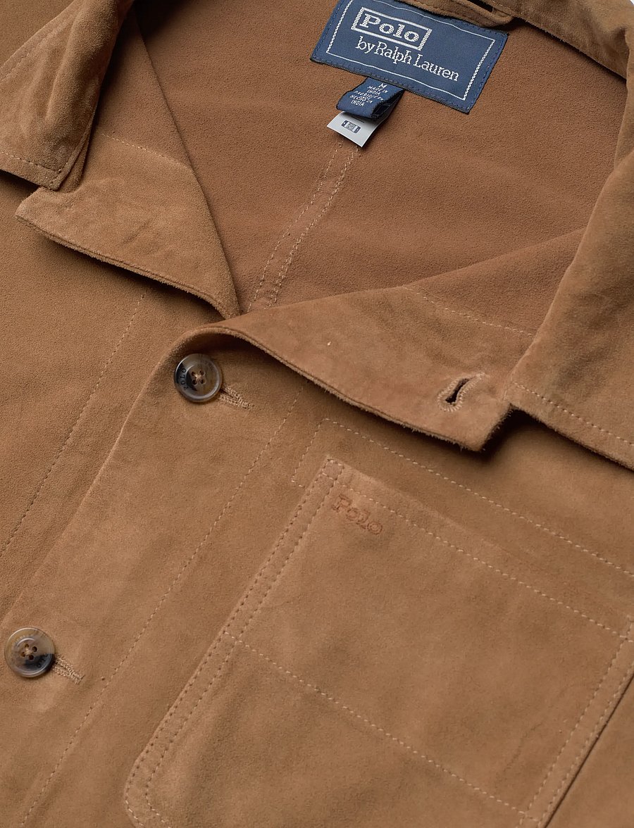 Polo Ralph Lauren - Suede Utility Jacket - leather jackets - cafe brown x - 4