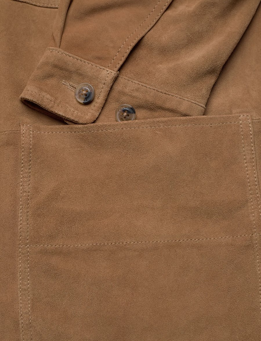 Polo Ralph Lauren - Suede Utility Jacket - leather jackets - cafe brown x - 5