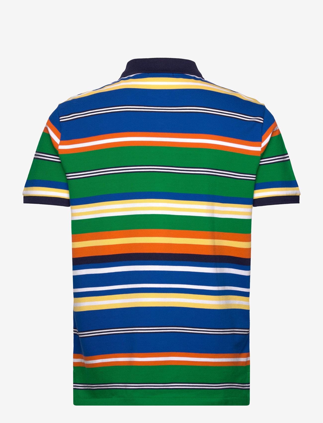 Polo Ralph Lauren - Custom Slim Fit Striped Mesh Polo Shirt - kortärmade pikéer - cruise green mult - 1