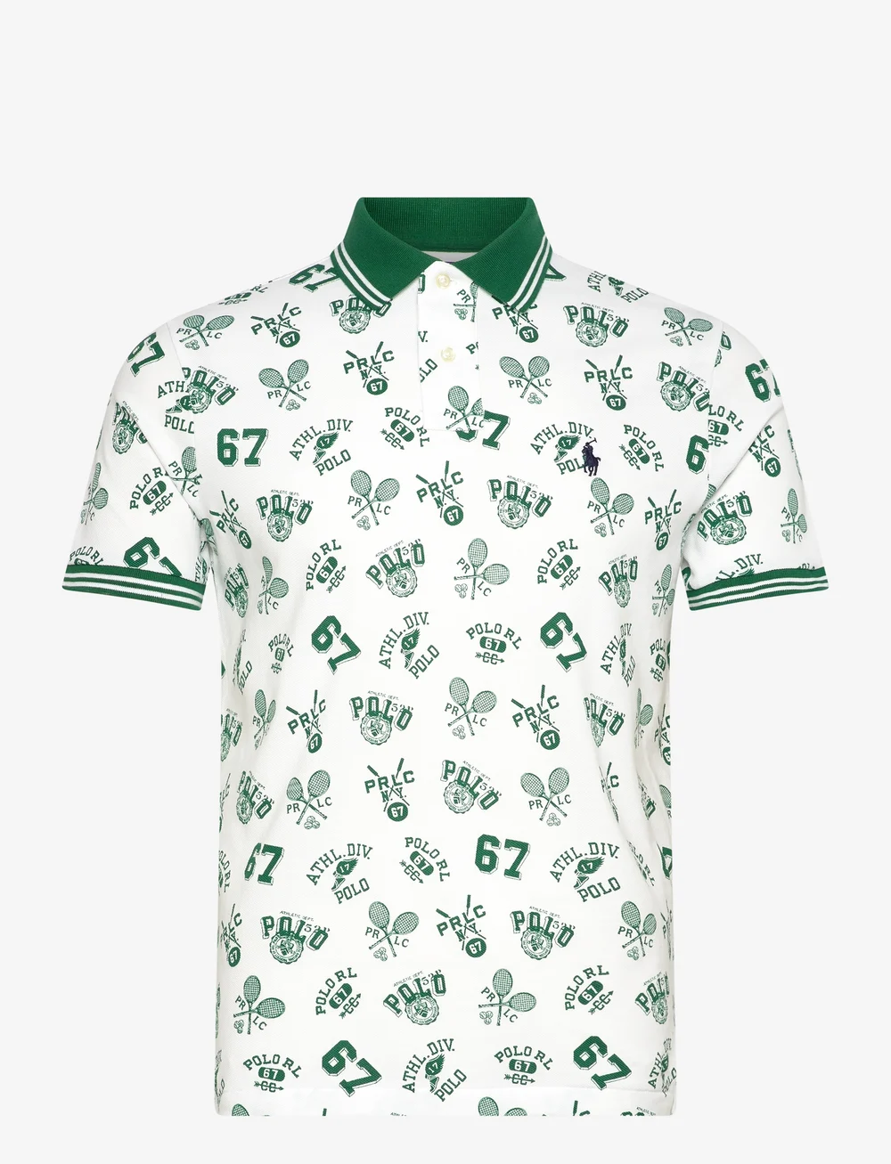 Polo Ralph Lauren - Custom Slim Fit Print Mesh Polo Shirt - short-sleeved polos - athletic div toss - 0
