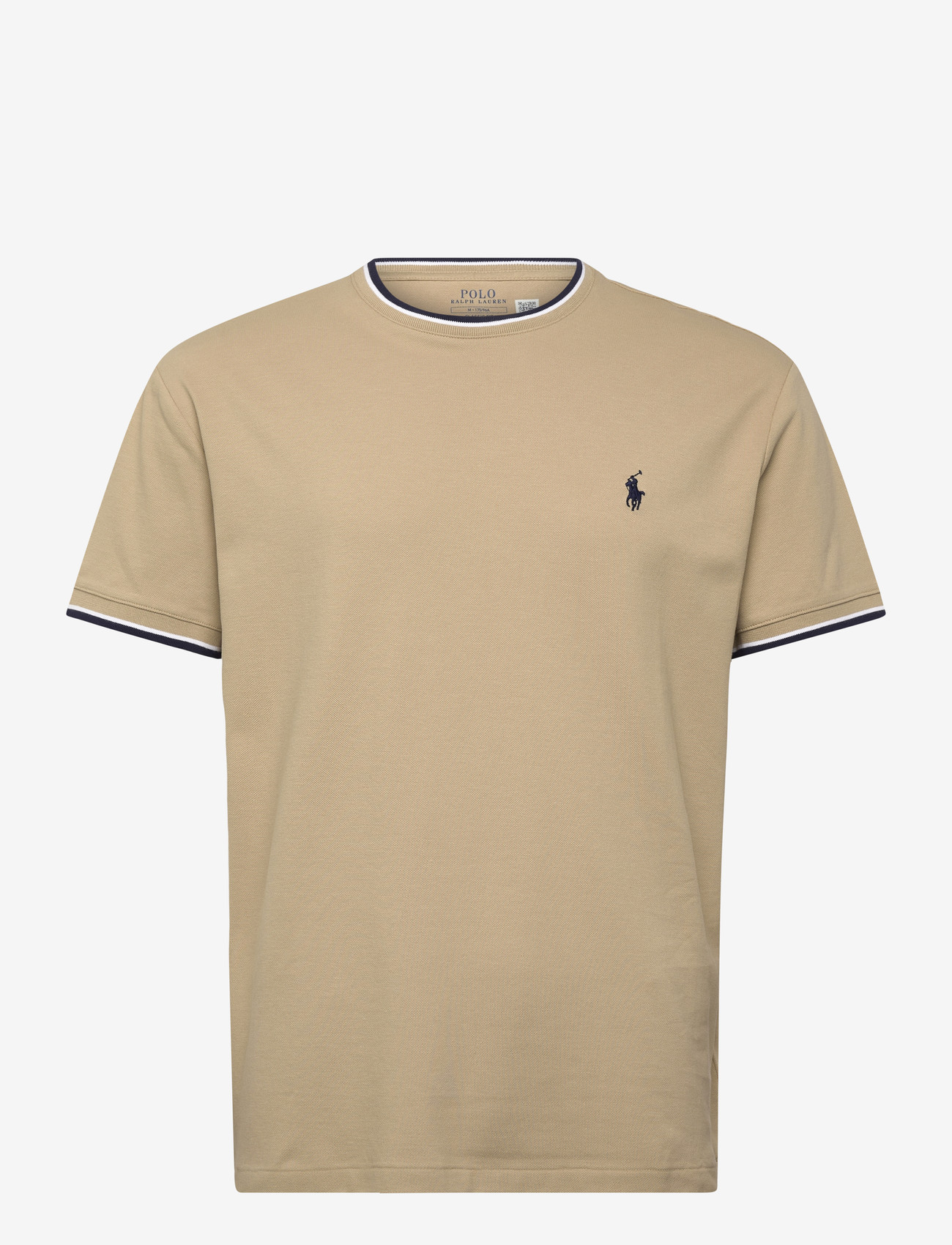 Polo Ralph Lauren - Classic Fit Stretch Mesh T-Shirt - kortærmede t-shirts - coastal beige/c79 - 1
