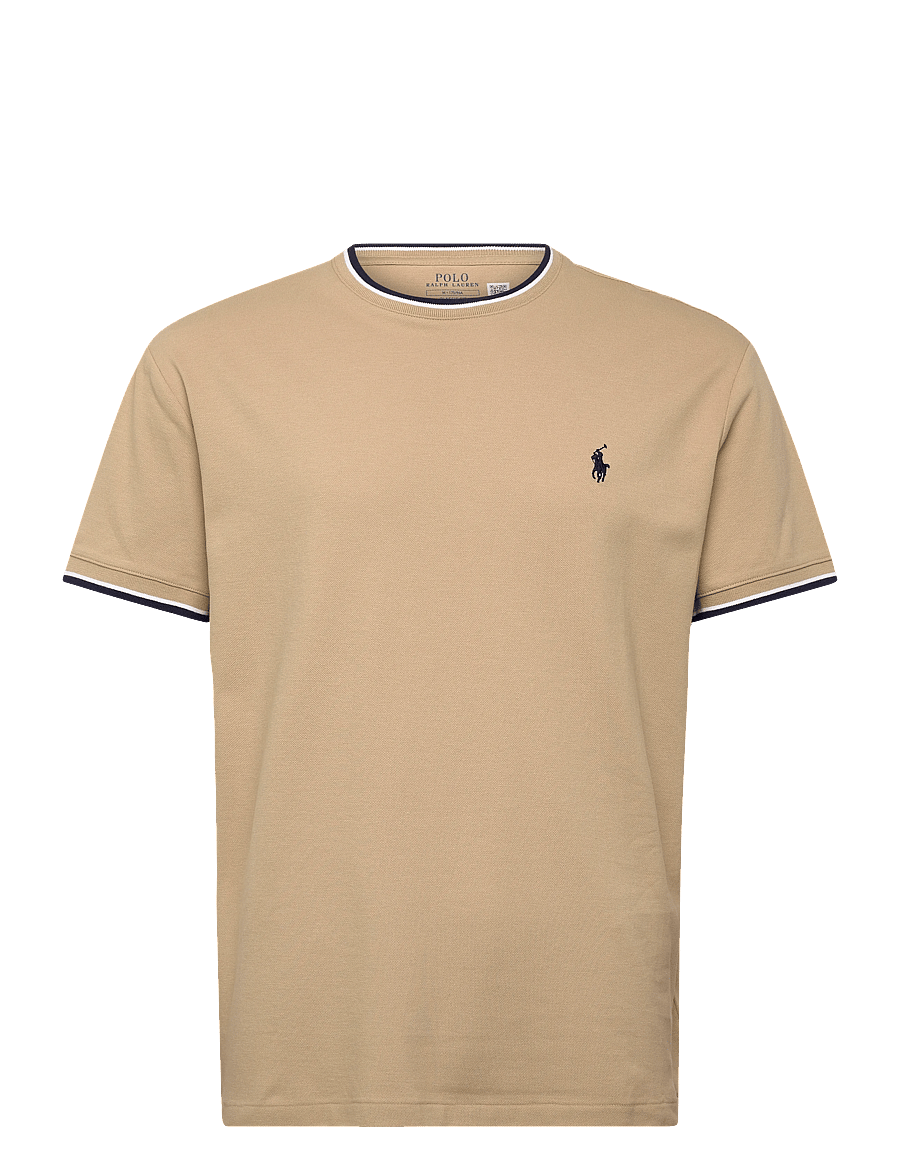Polo Ralph Lauren - Classic Fit Stretch Mesh T-Shirt - short-sleeved t-shirts - coastal beige/c79 - 1