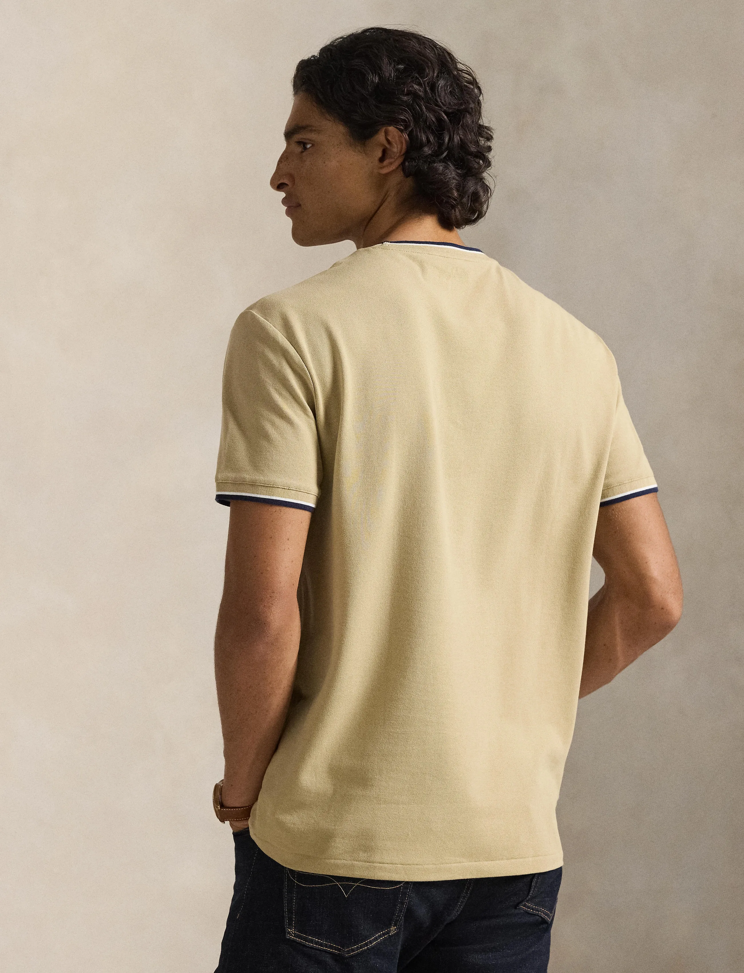 Polo Ralph Lauren - Classic Fit Stretch Mesh T-Shirt - short-sleeved t-shirts - coastal beige/c79 - 5