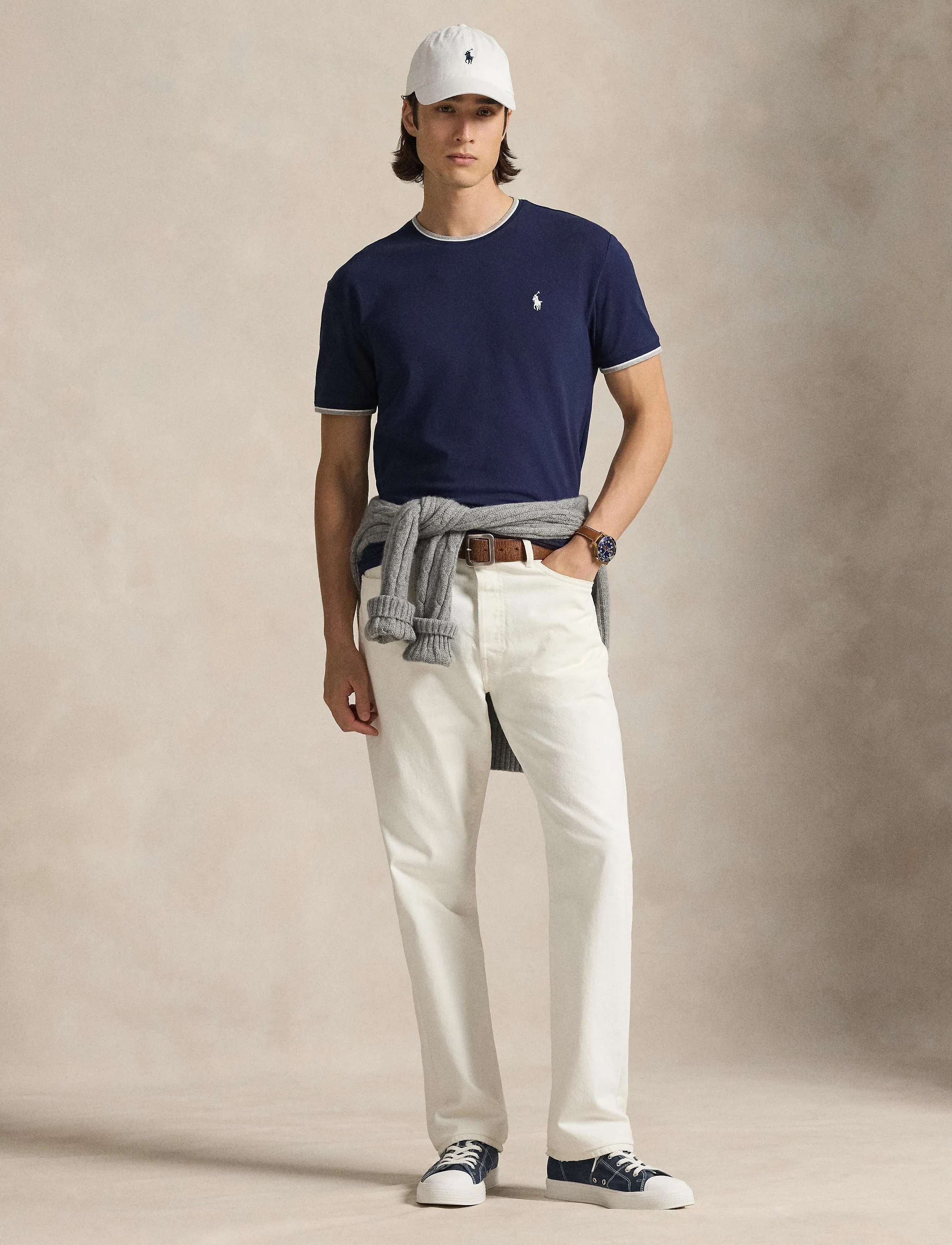 Polo Ralph Lauren - Classic Fit Stretch Mesh T-Shirt - short-sleeved t-shirts - newport navy/c173 - 5