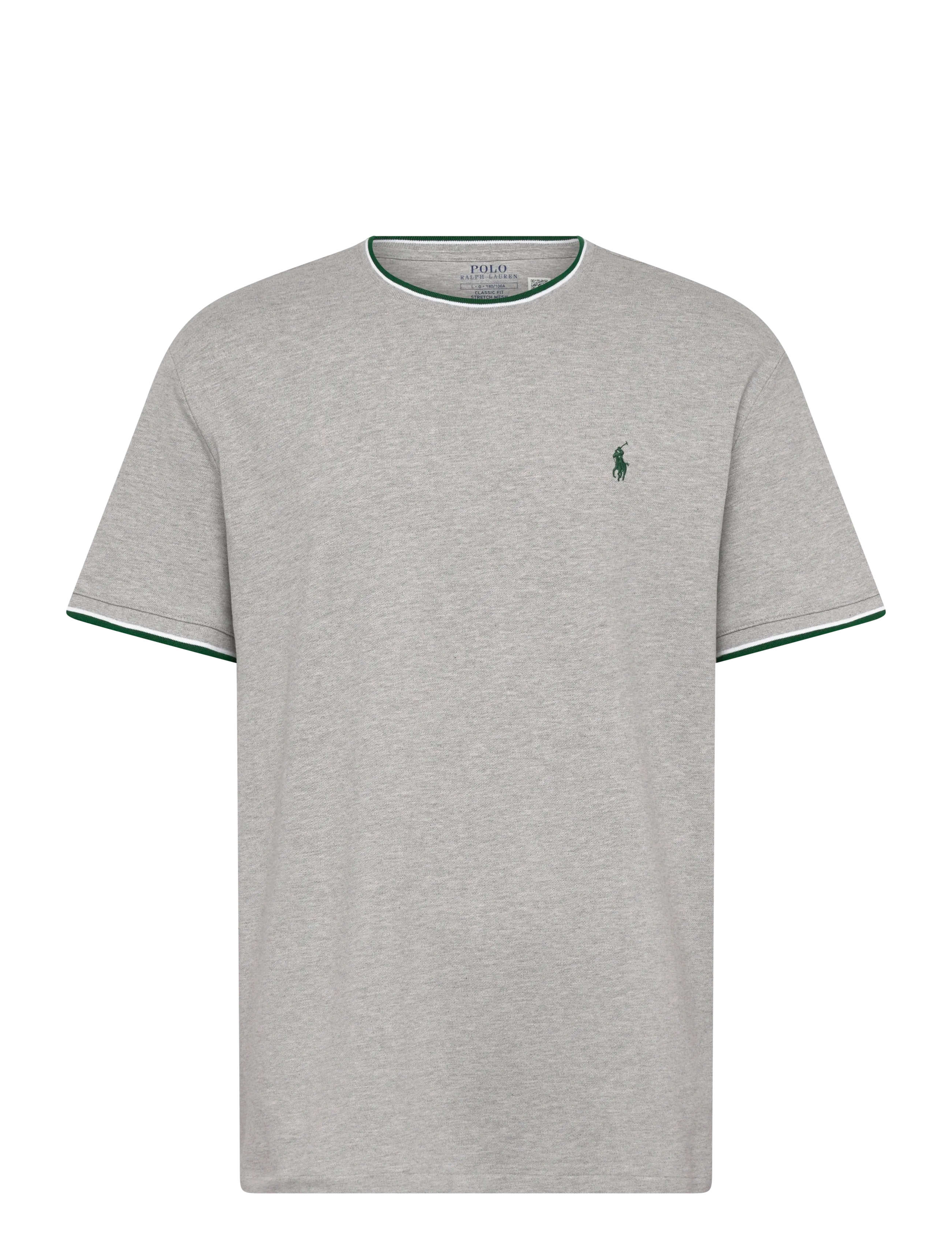 Polo Ralph Lauren STRETCH MESH-SSL-TSH - Preppý - SPRING HEATHER/C5 / grey