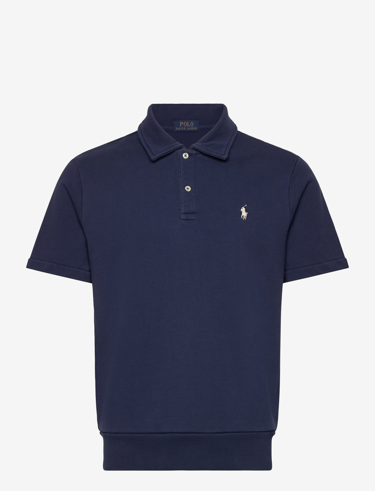 Polo Ralph Lauren - Loopback Fleece Polo-Collar Sweatshirt - lühikeste varrukatega polod - cruise navy - 0