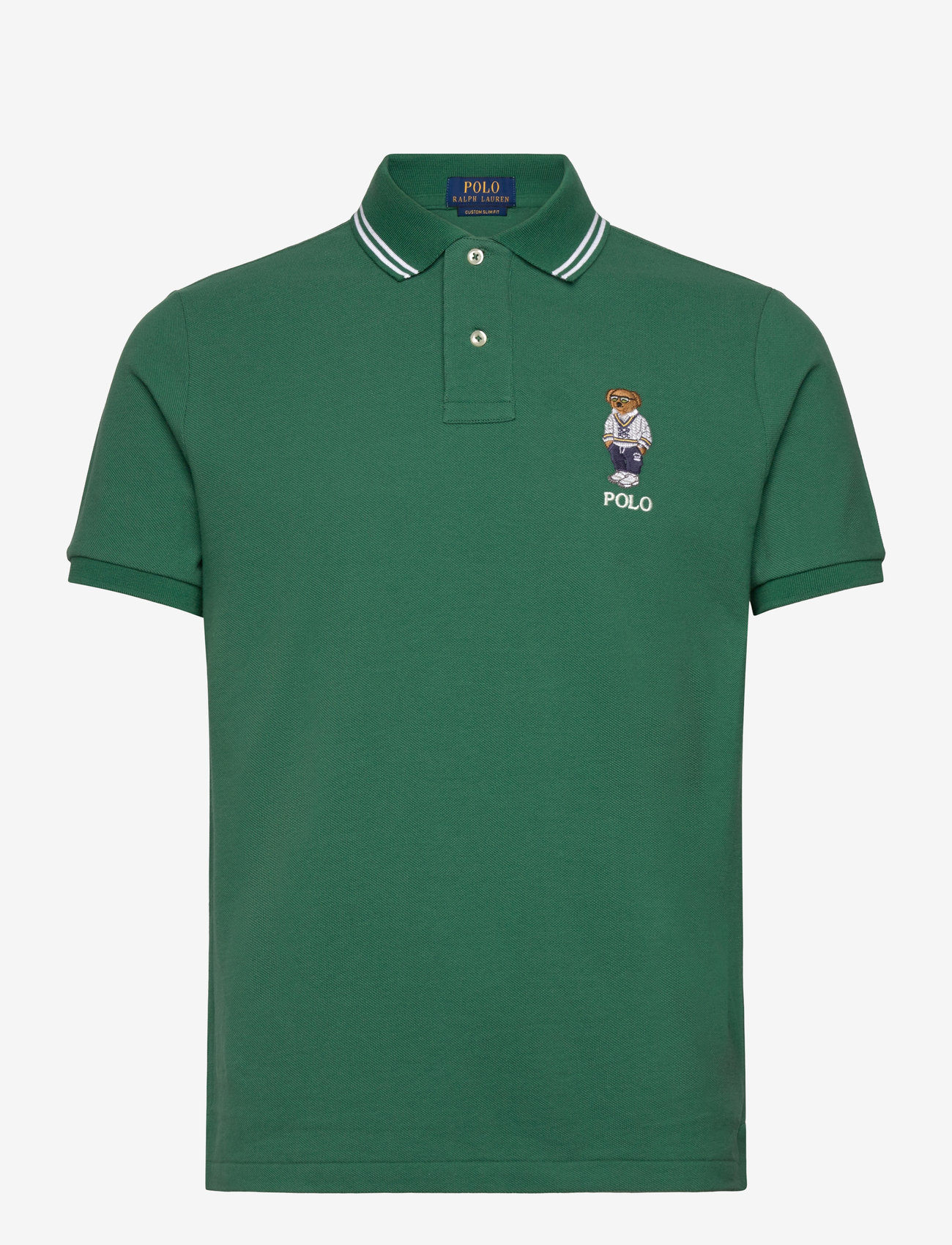 Polo Ralph Lauren - Custom Slim Polo Bear Mesh Polo Shirt - sp25 antq green h - 0