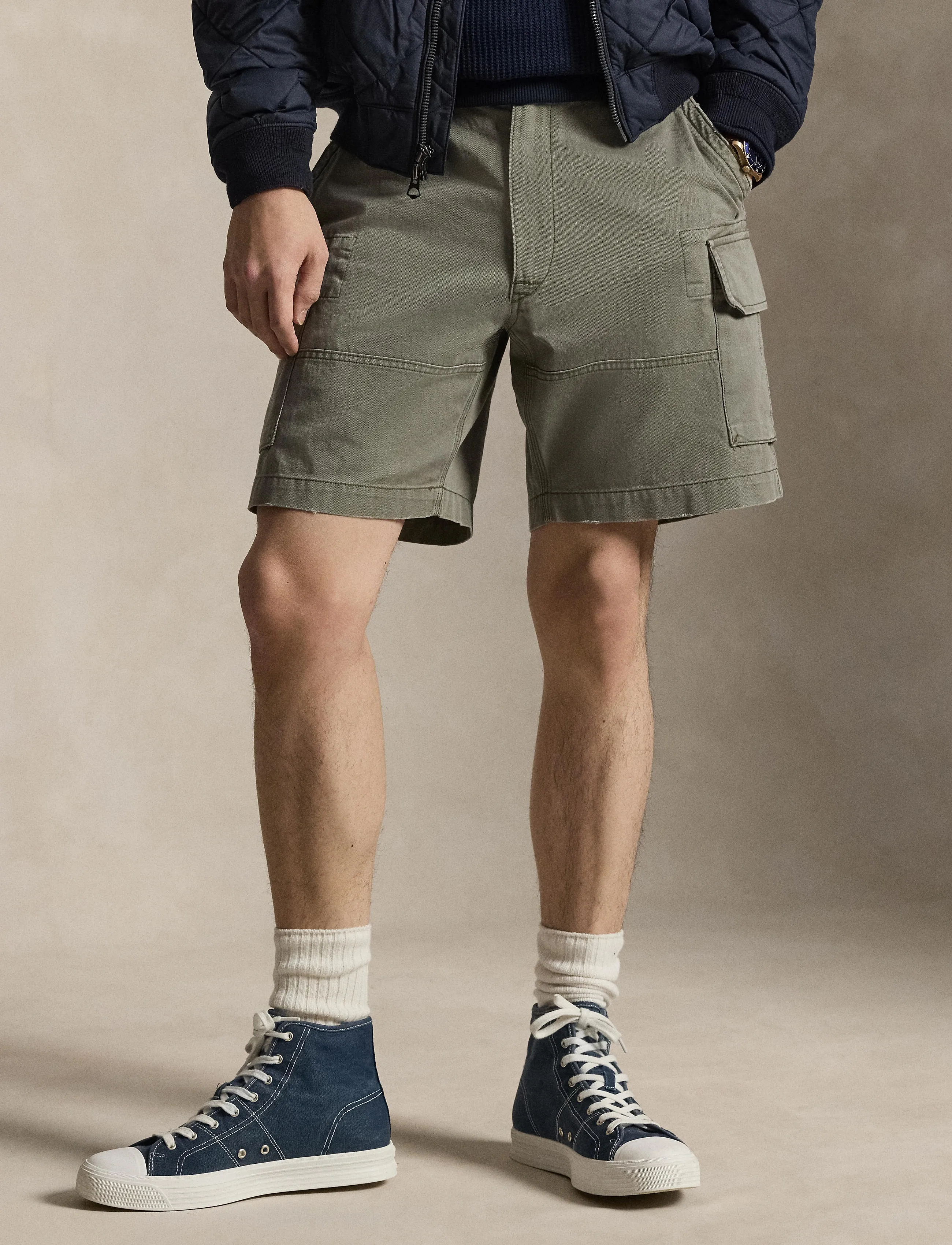 Polo Ralph Lauren 8-Inch Gellar Relaxed Twill Cargo Short, 32, Khaki green, Shorts > Cargo Shorts, Herre