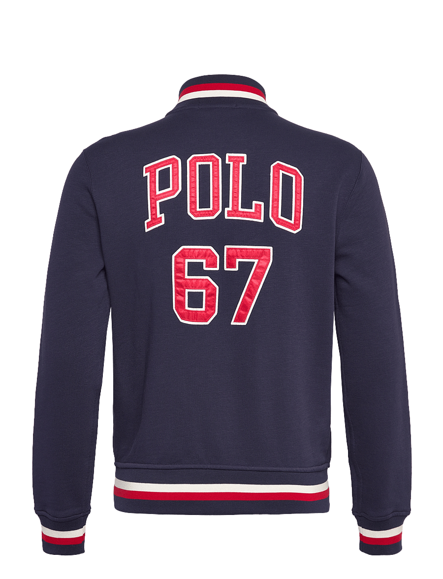 Polo Ralph Lauren - Letterman-Logo Fleece Baseball Jacket - cruise navy - 1