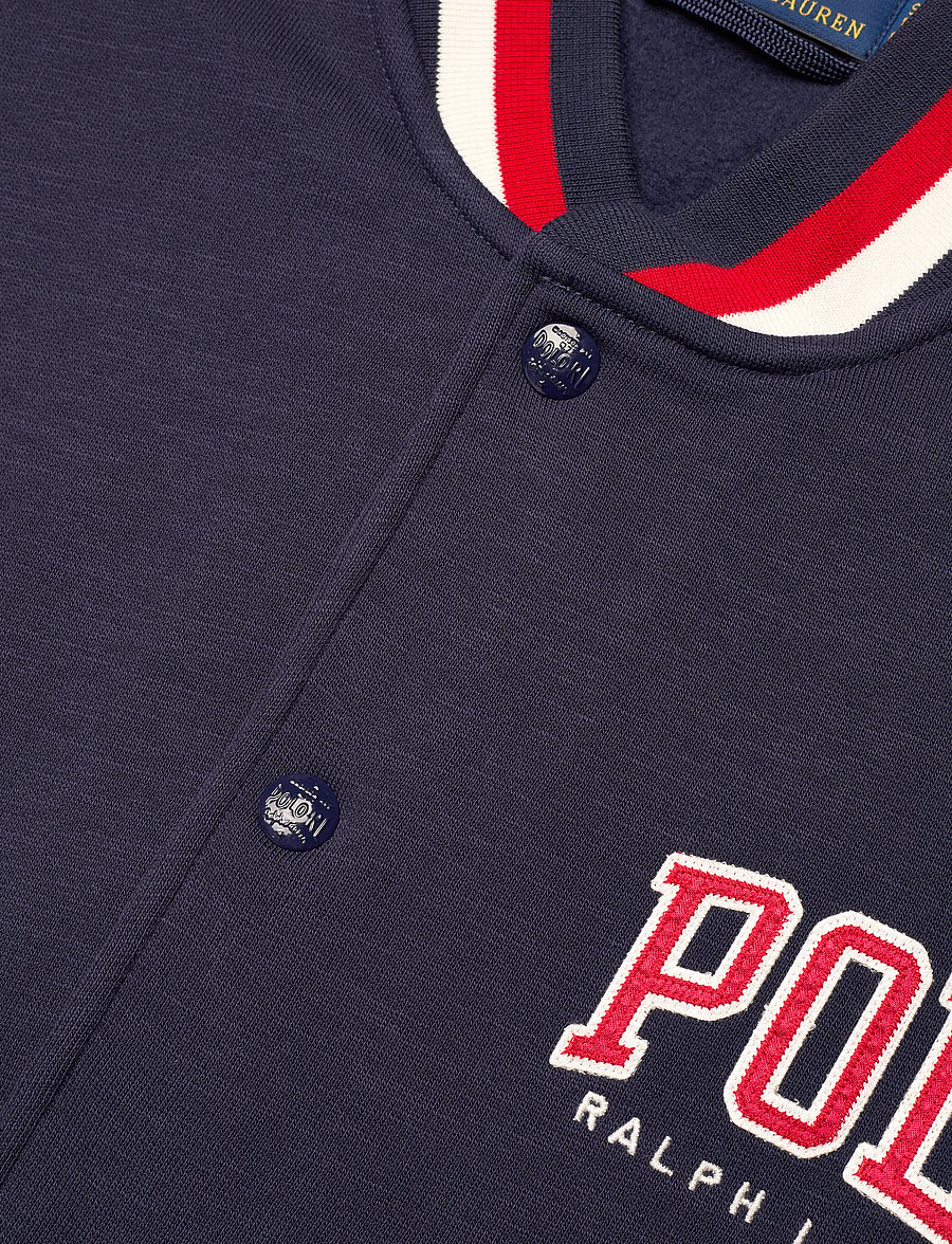 Polo Ralph Lauren - Letterman-Logo Fleece Baseball Jacket - cruise navy - 2