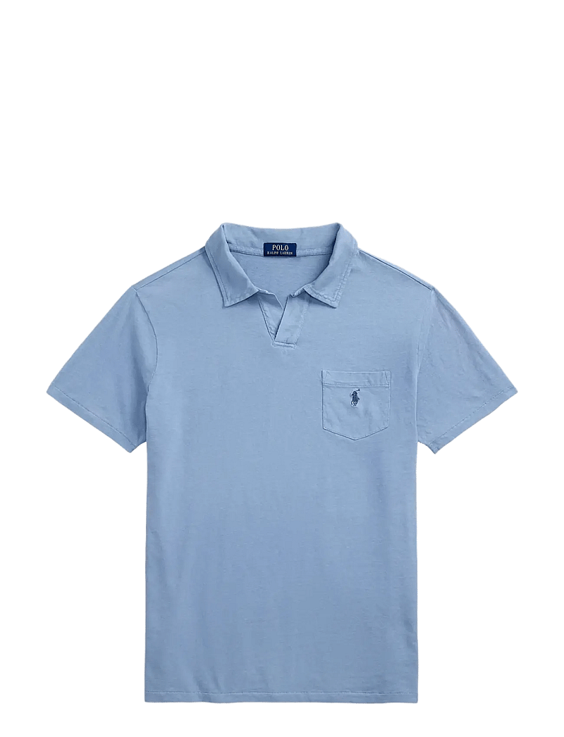 Polo Ralph Lauren - Standard Fit Cotton-Linen Polo Shirt - kortærmede poloer - channel blue - 1