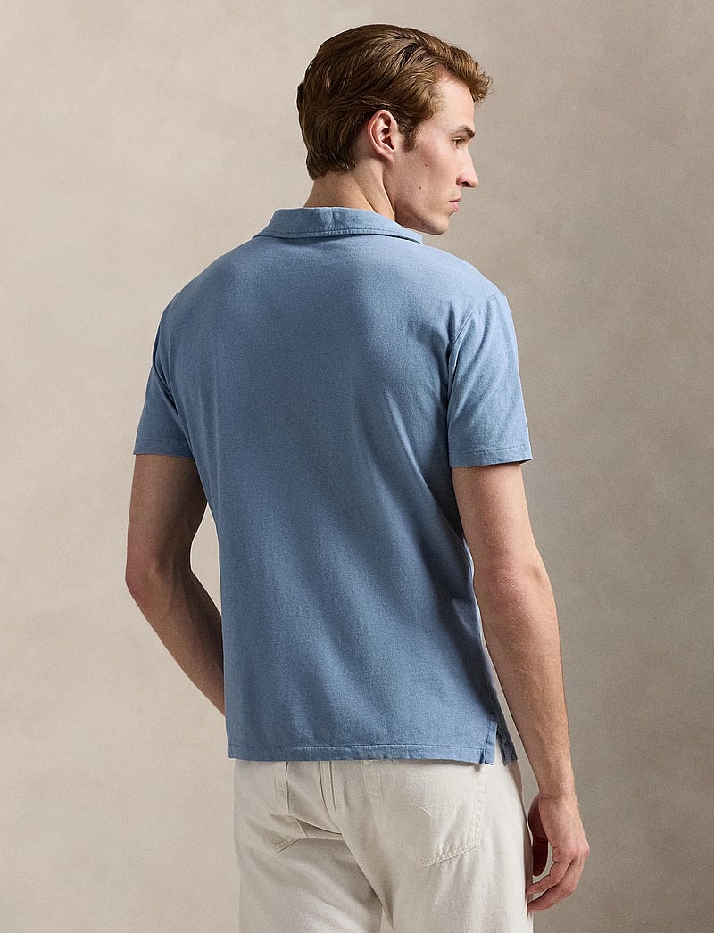 Polo Ralph Lauren - Standard Fit Cotton-Linen Polo Shirt - kortærmede poloer - channel blue - 2