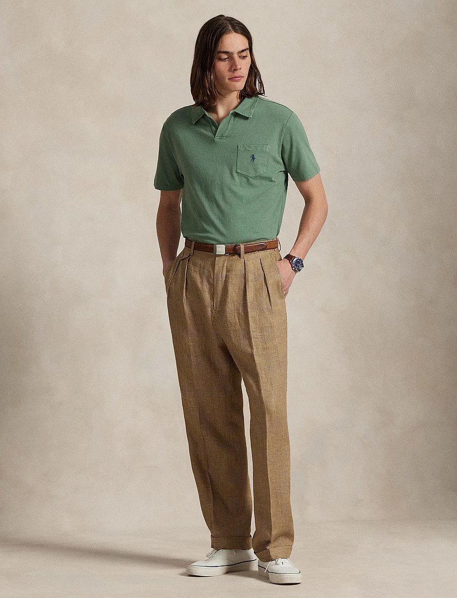 Polo Ralph Lauren - Standard Fit Cotton-Linen Polo Shirt - kortærmede poloer - fatigue - 0