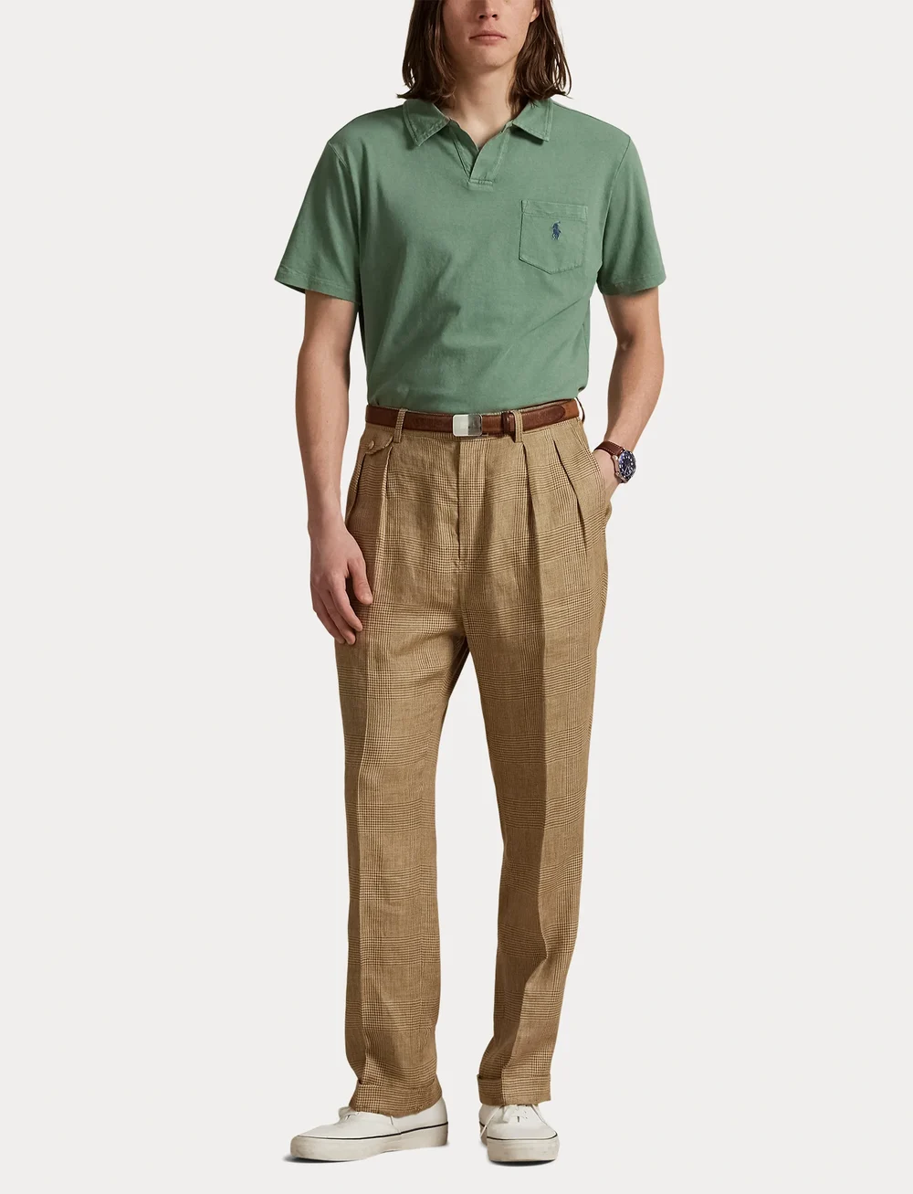 Polo Ralph Lauren - Standard Fit Cotton-Linen Polo Shirt - kortærmede poloer - fatigue - 4