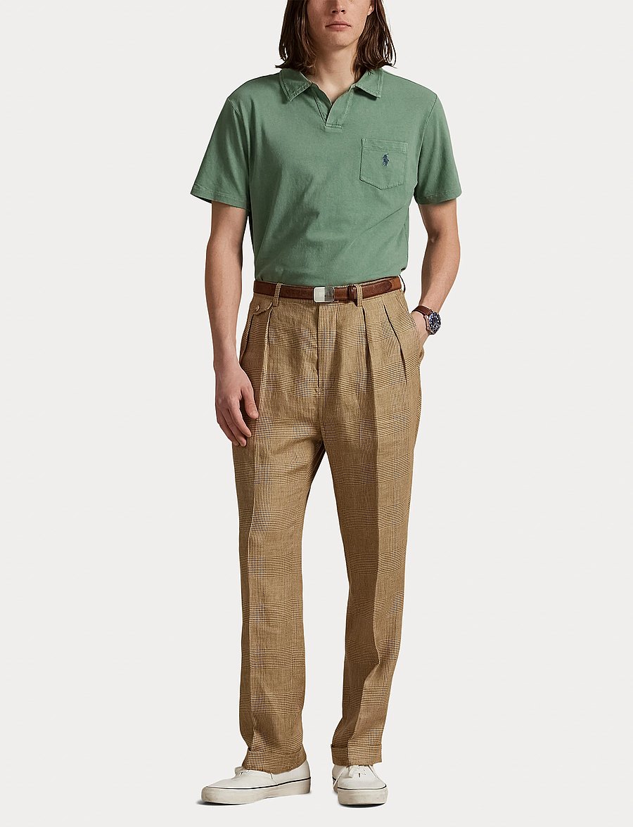 Polo Ralph Lauren - Standard Fit Cotton-Linen Polo Shirt - kortærmede poloer - fatigue - 4