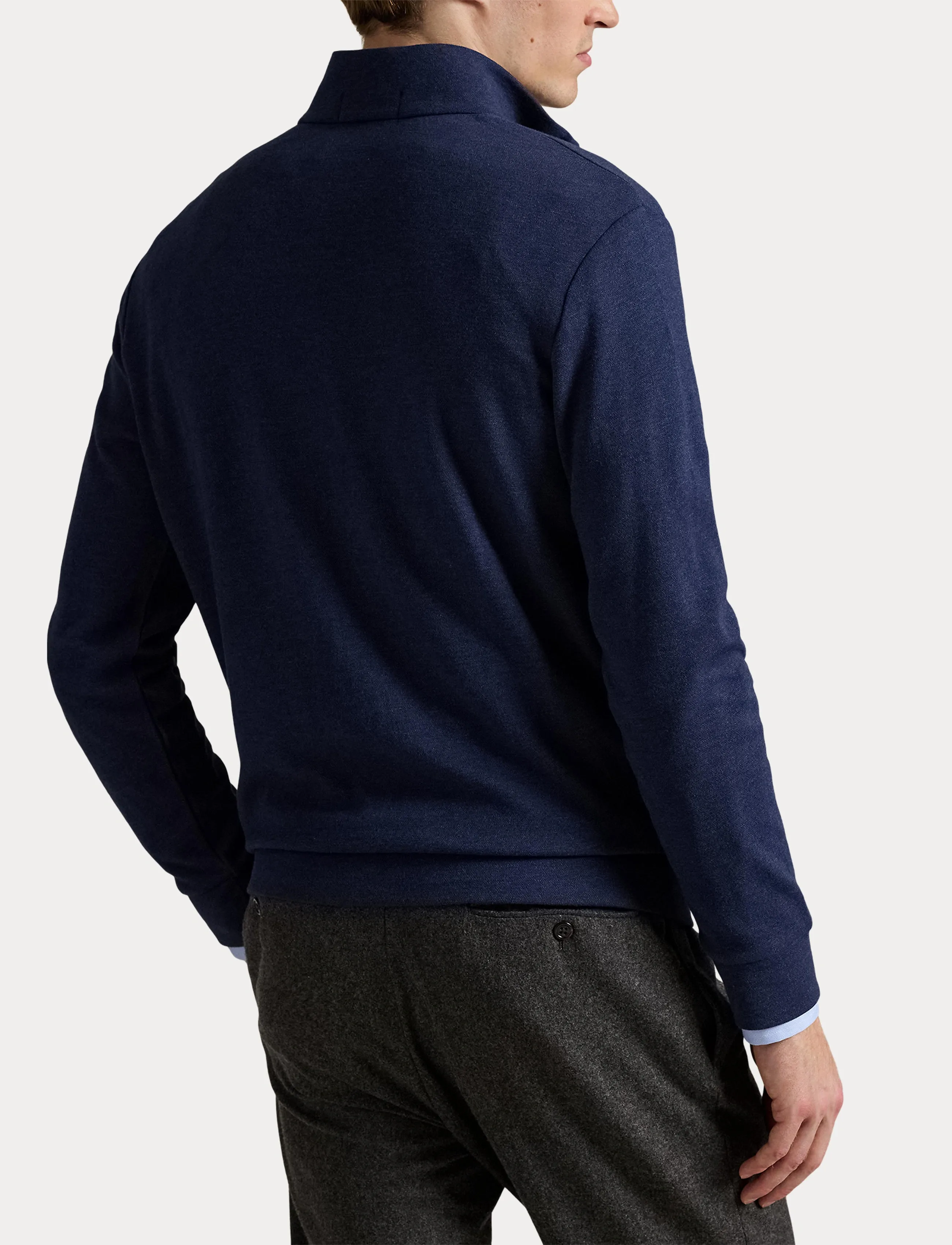Polo Ralph Lauren Textured Double-Knit Pullover - Streetstyle - SPRING NAVY HTHR / navy