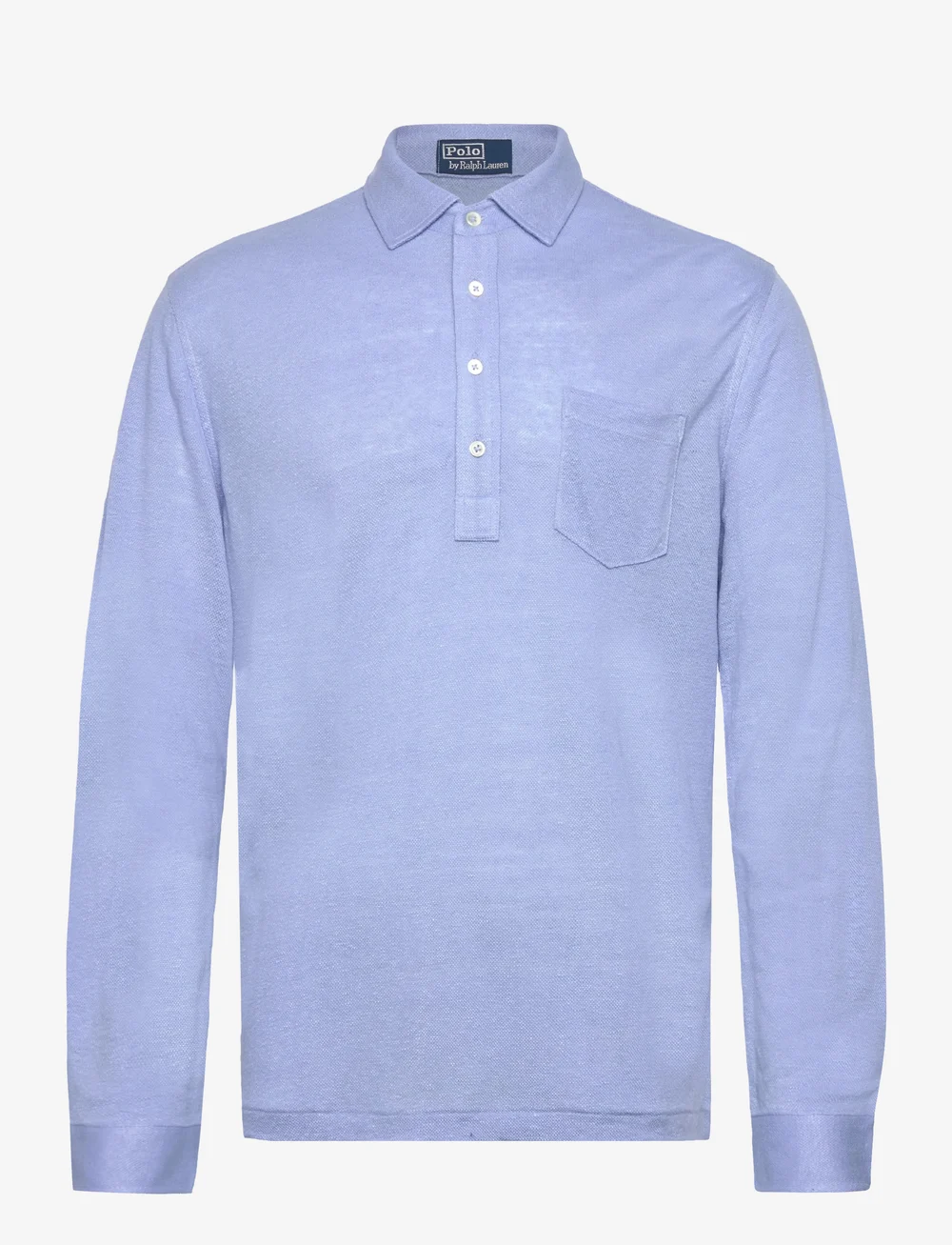 Polo Ralph Lauren - LINEN PIQUE-LSL-PSH - long-sleeved polos - dress shirt blue - 0