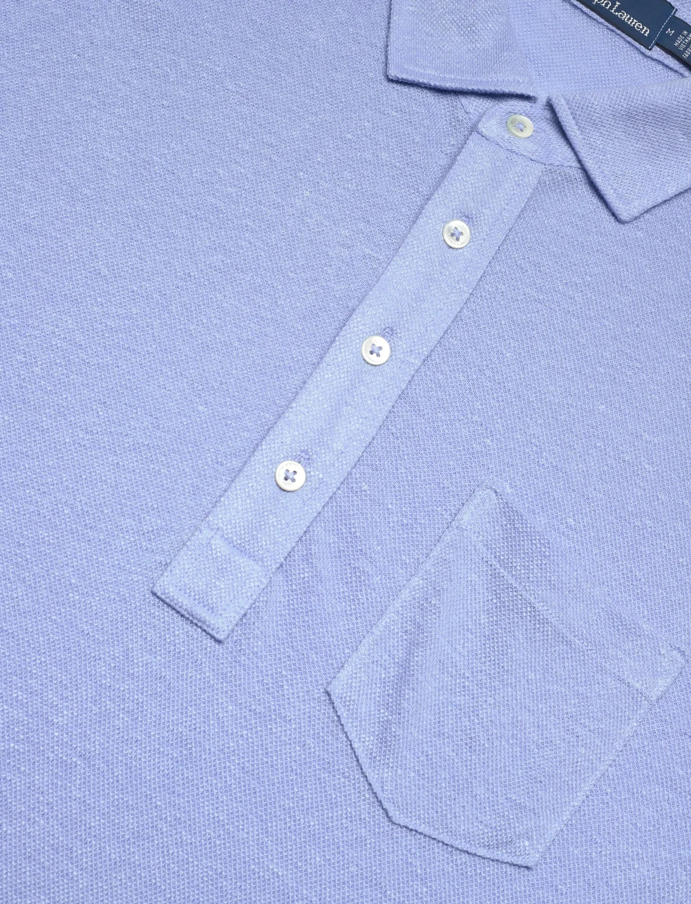 Polo Ralph Lauren - LINEN PIQUE-LSL-PSH - long-sleeved polos - dress shirt blue - 2
