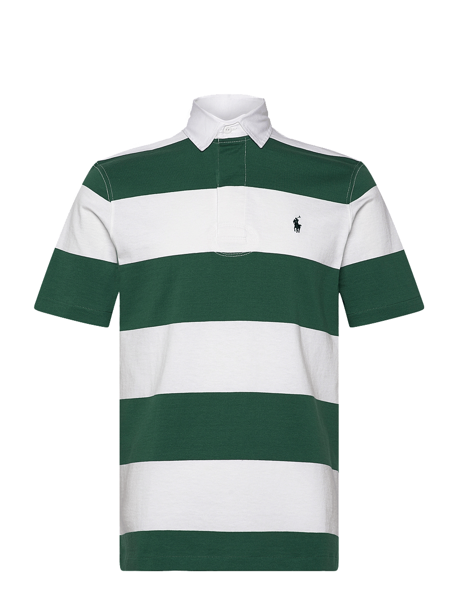 Polo Ralph Lauren - Classic Fit Short-Sleeve Rugby Shirt - kortærmede poloer - antique green/oxf - 0