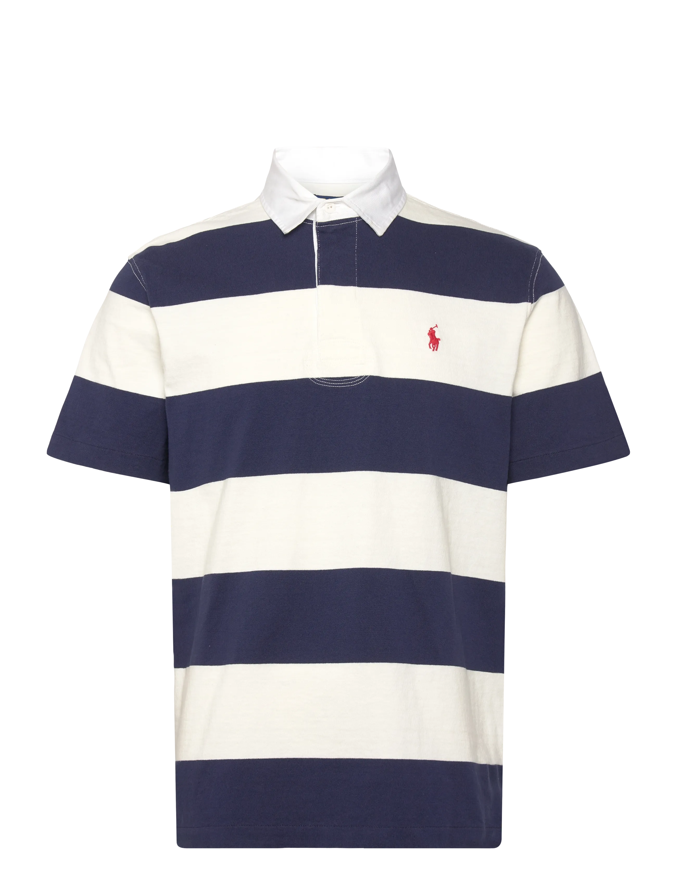 Classic Fit Short-Sleeve Rugby Shirt - DARK COBALT/DECKW