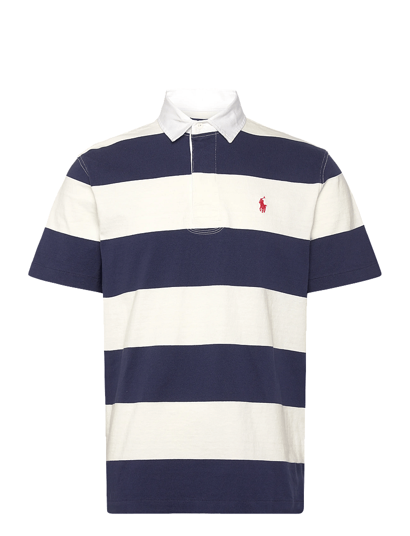 Polo Ralph Lauren - Classic Fit Short-Sleeve Rugby Shirt - polostrik - dark cobalt/deckw - 0