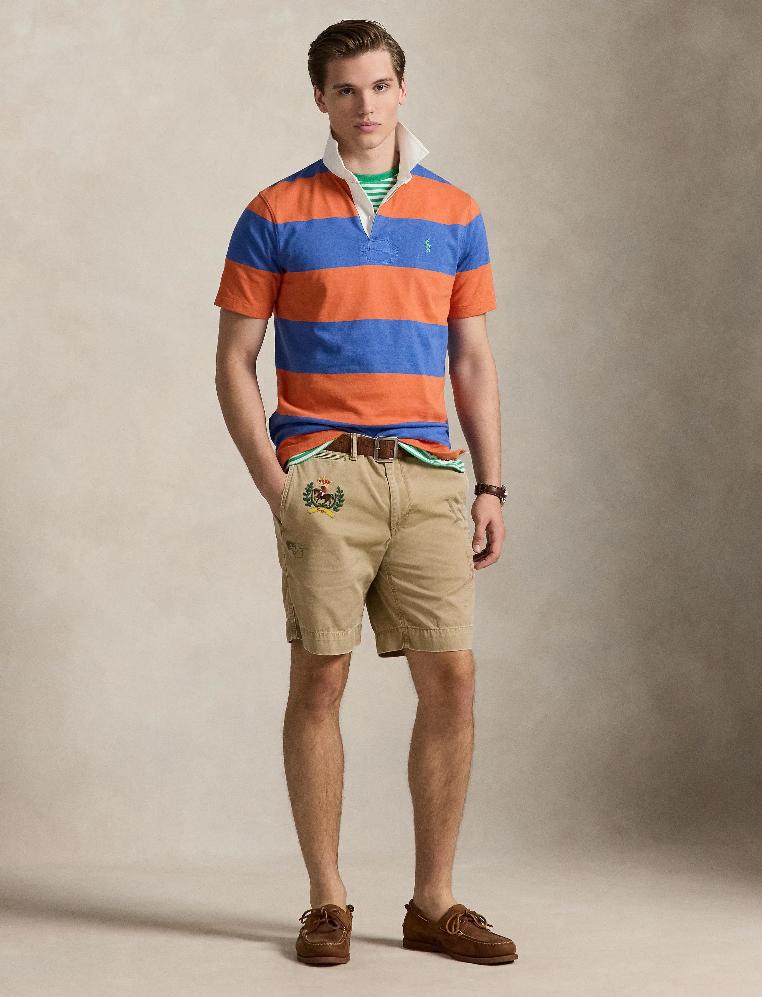 Polo Ralph Lauren Classic Fit Short-Sleeve Rugby Shirt, L, Orange, Poloer > Kortærmede, Herre