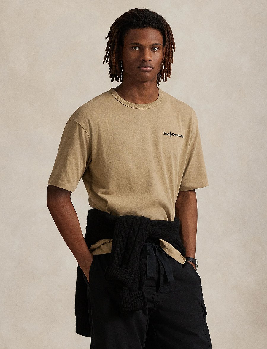 Polo Ralph Lauren - Relaxed Fit Logo Jersey T-Shirt - short-sleeved t-shirts - surrey tan - 3