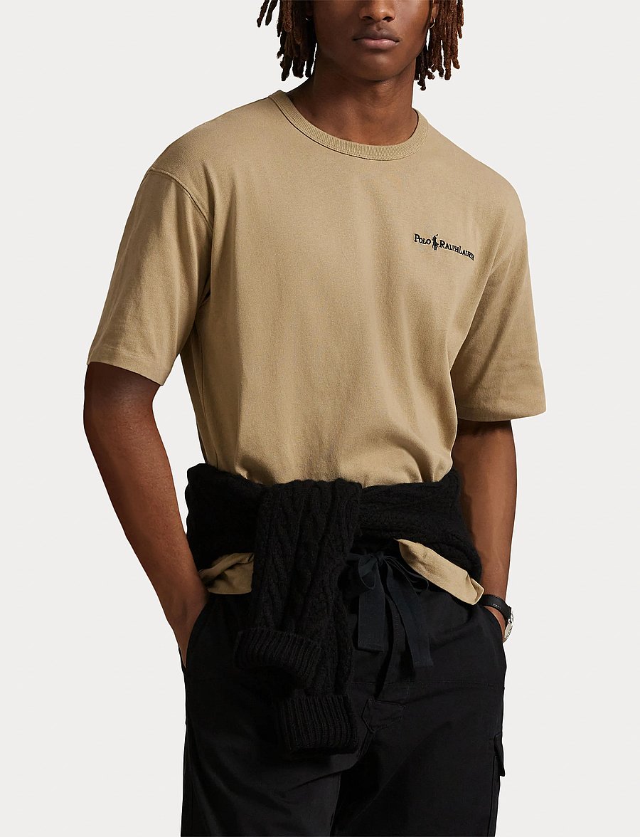 Polo Ralph Lauren - Relaxed Fit Logo Jersey T-Shirt - short-sleeved t-shirts - surrey tan - 5