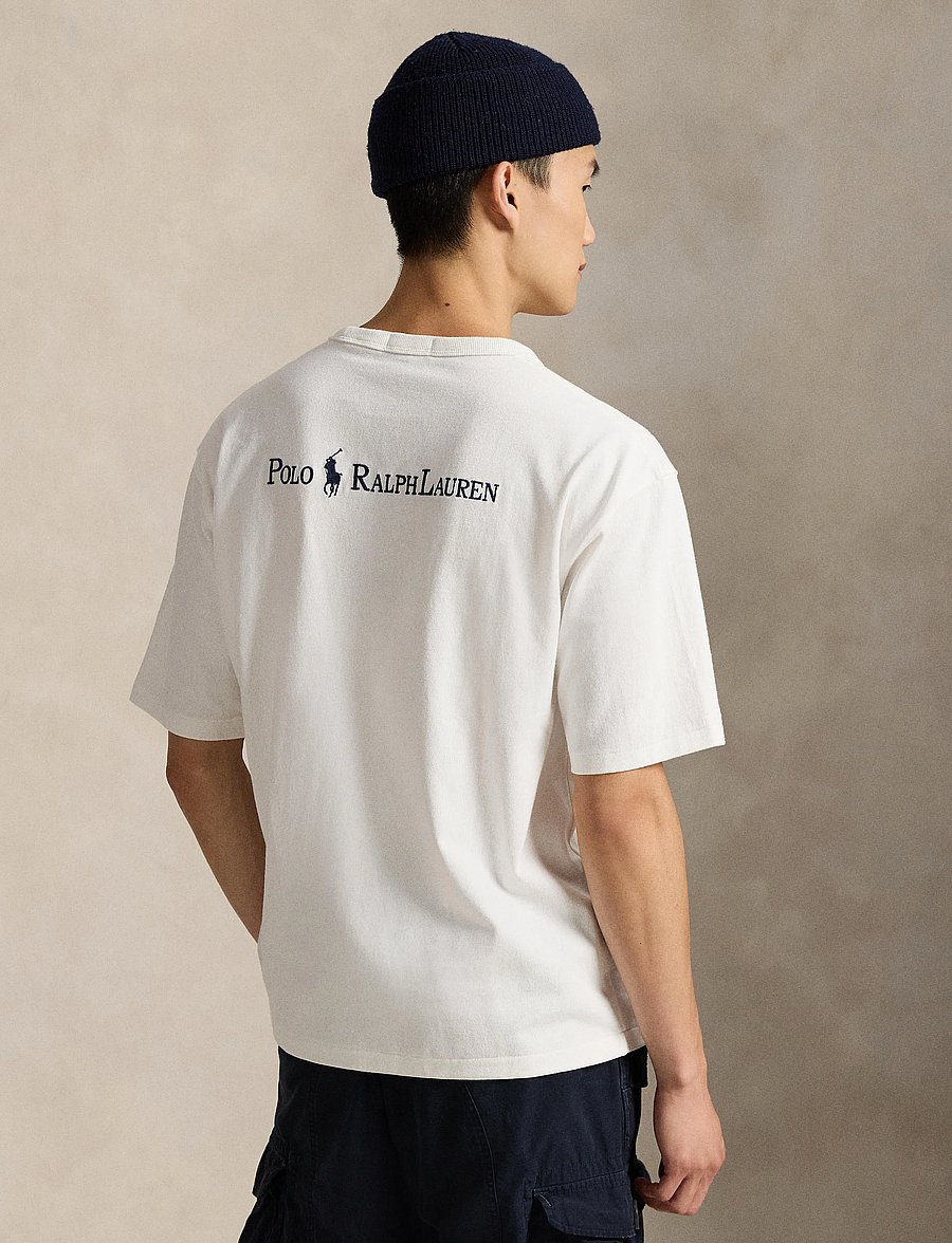 Polo Ralph Lauren - Relaxed Fit Logo Jersey T-Shirt - kortærmede t-shirts - deckwash white - 3