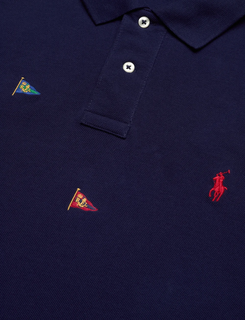 Polo Ralph Lauren - Custom Slim Flag-Embroidered Polo Shirt - kurzärmelig - newport navy - 2