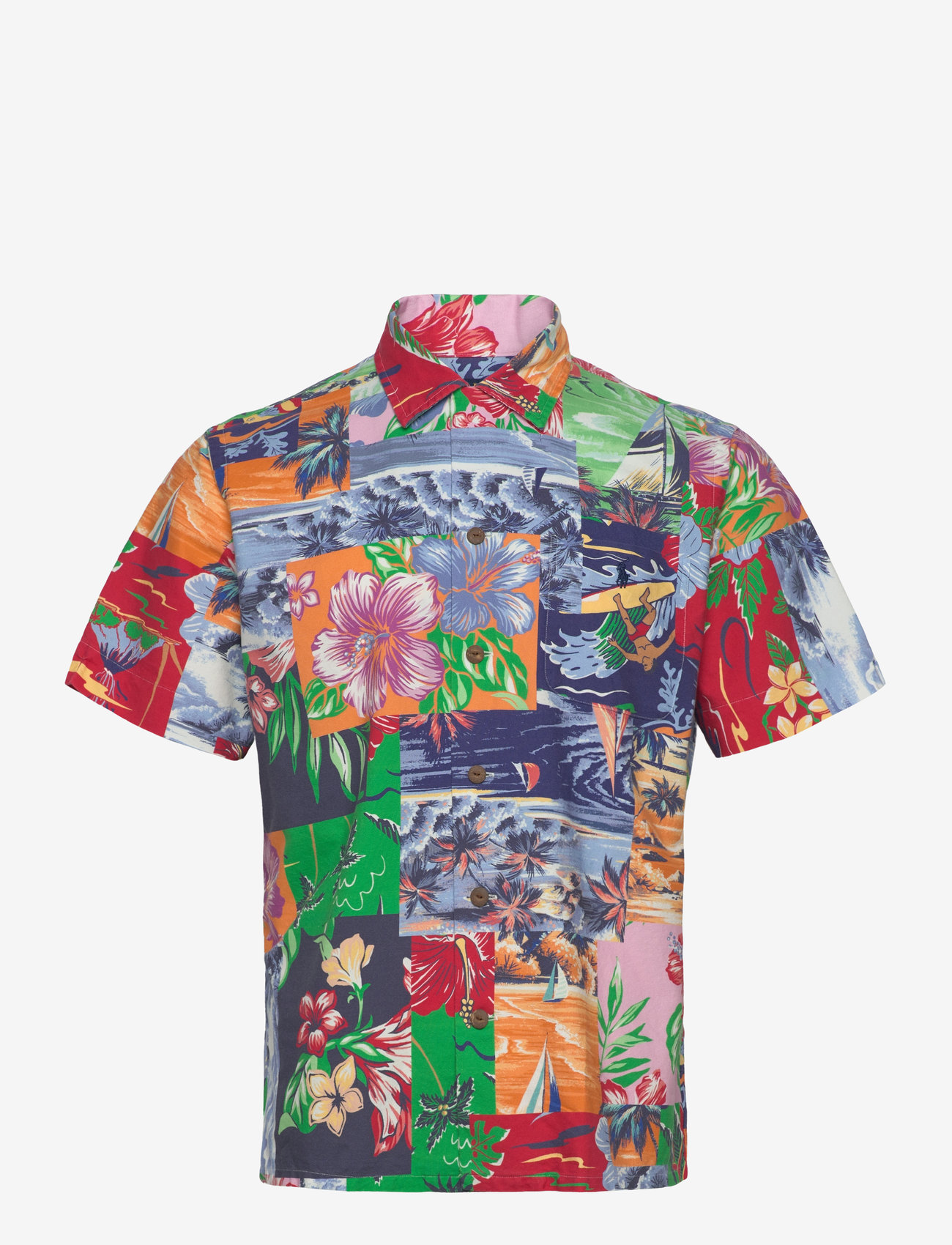 Polo Ralph Lauren - Classic Fit Patchwork-Print Oxford Shirt - basic-hemden - 6713 beach bazaar - 0