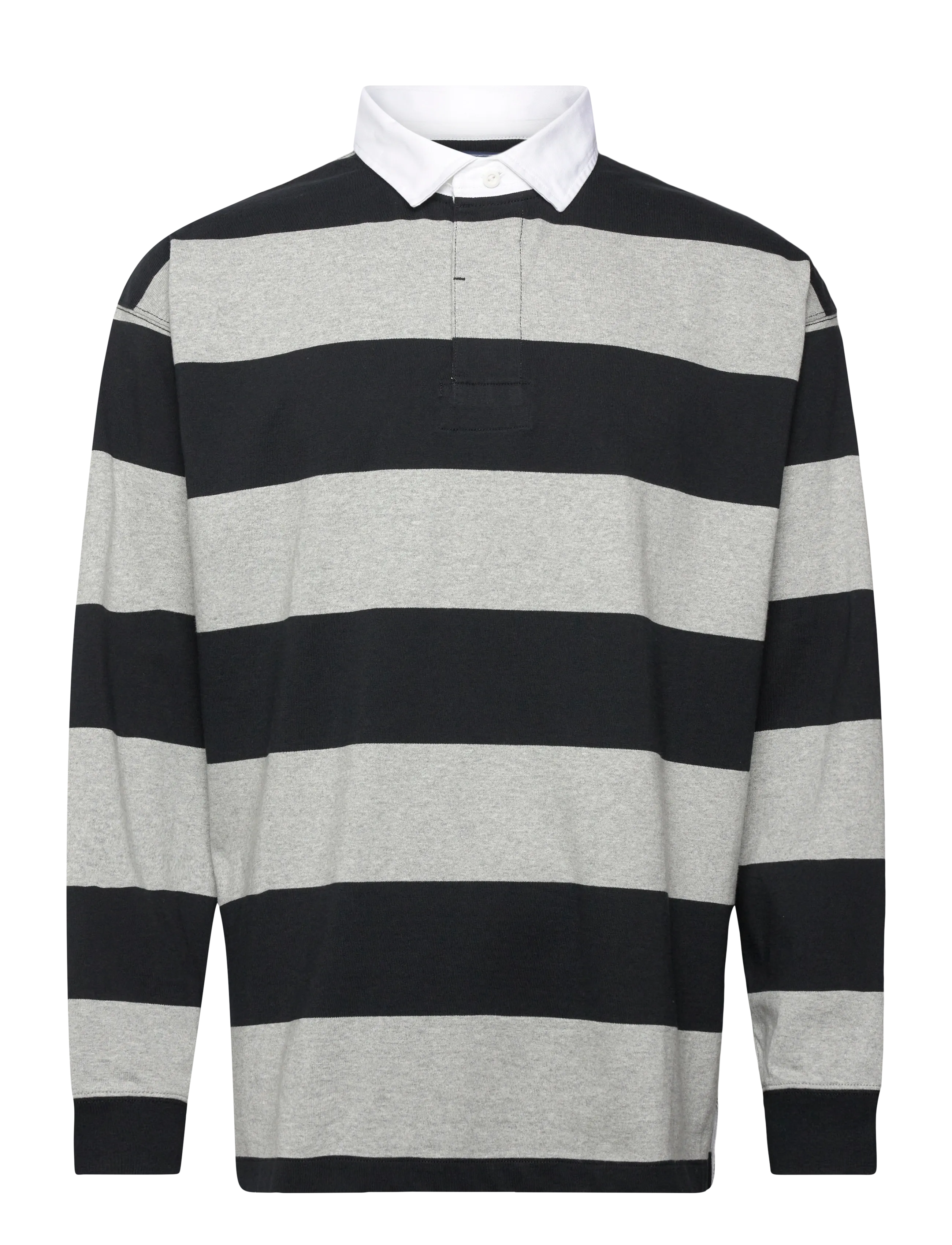 Polo Ralph Lauren Big Fit Striped Jersey Rugby Shirt - Polo Ralph Lauren - ANDOVER HEATHER/P / grey