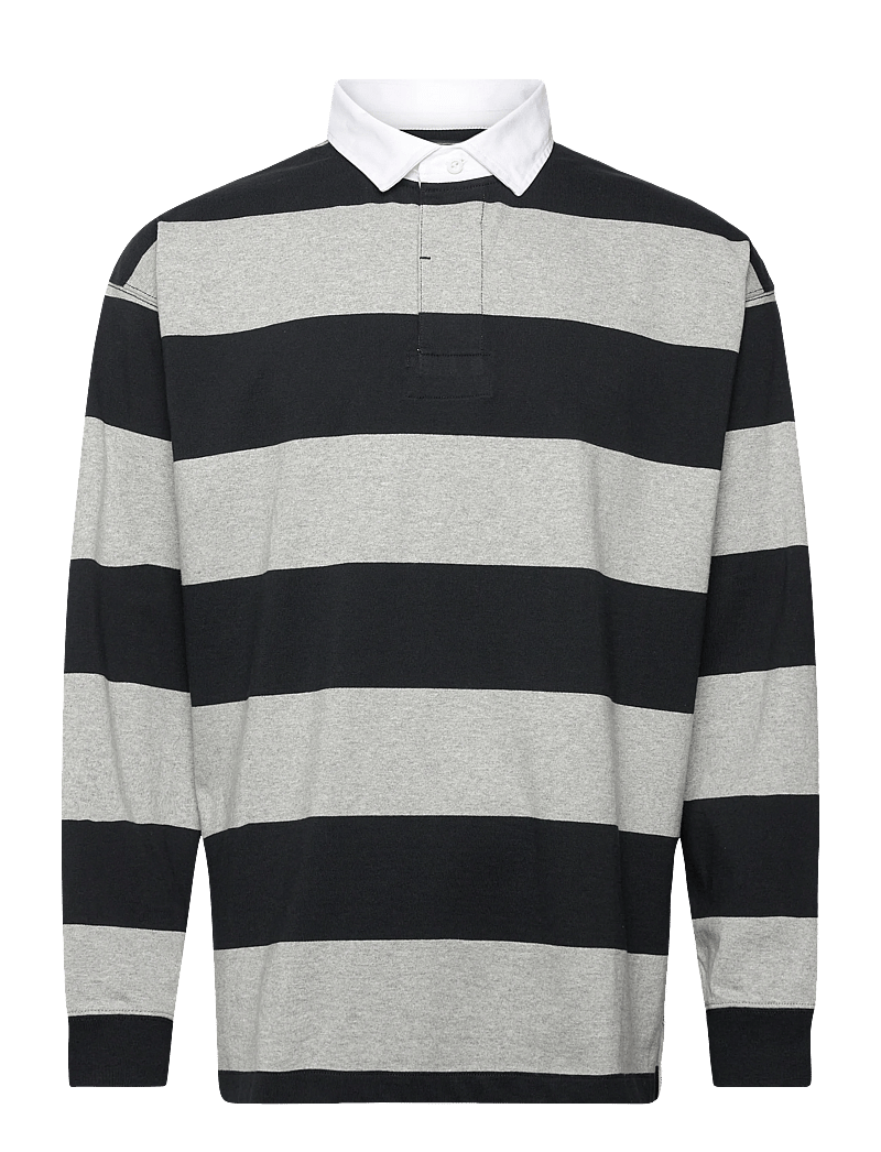 Polo Ralph Lauren - Big Fit Striped Jersey Rugby Shirt - langärmelig - andover heather/p - 0