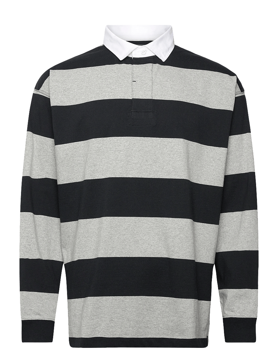 Polo Ralph Lauren - Big Fit Striped Jersey Rugby Shirt - andover heather/p - 0