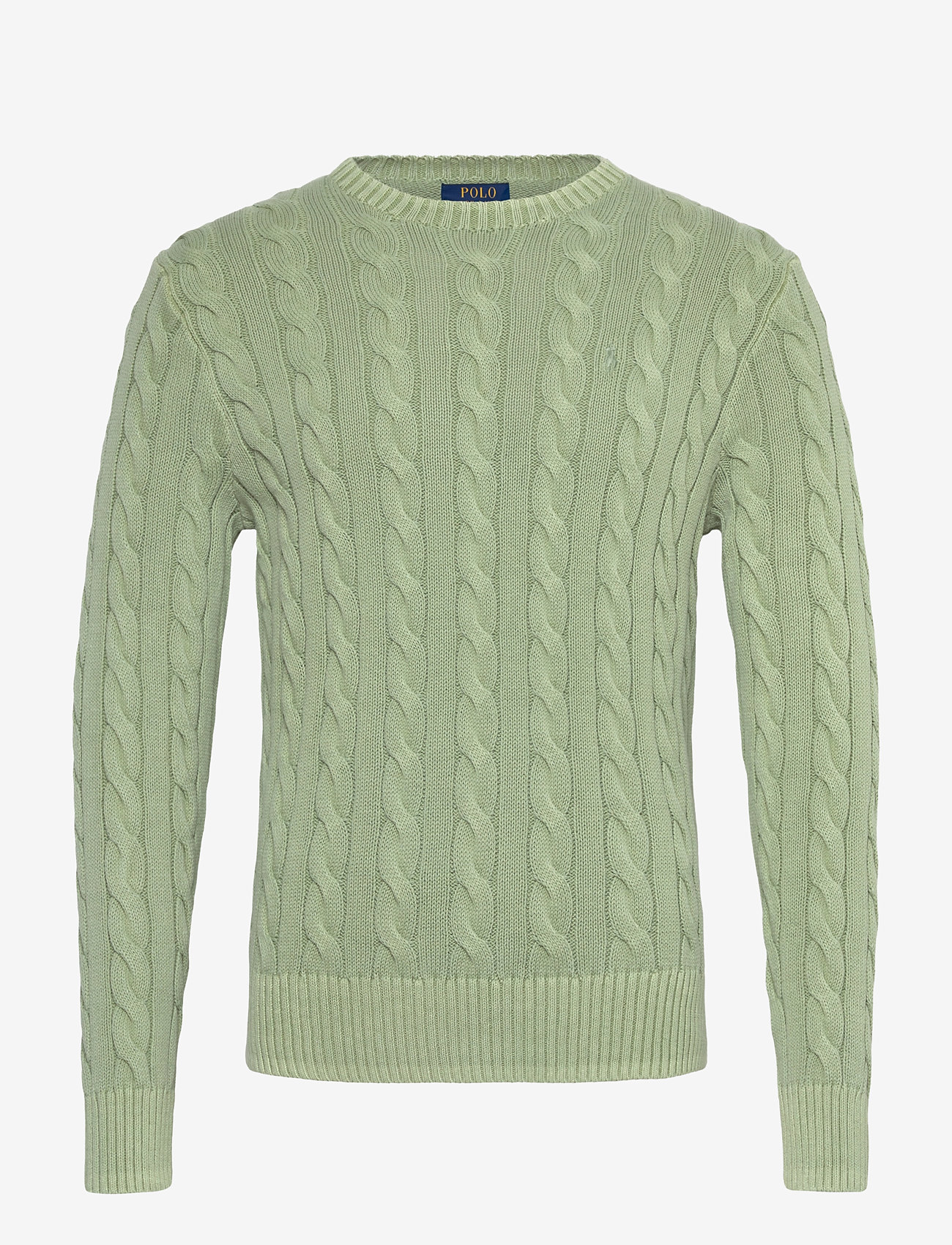 Polo Ralph Lauren - Cable-Knit Mineral-Dyed Cotton Sweater - greenstone gmd - 0
