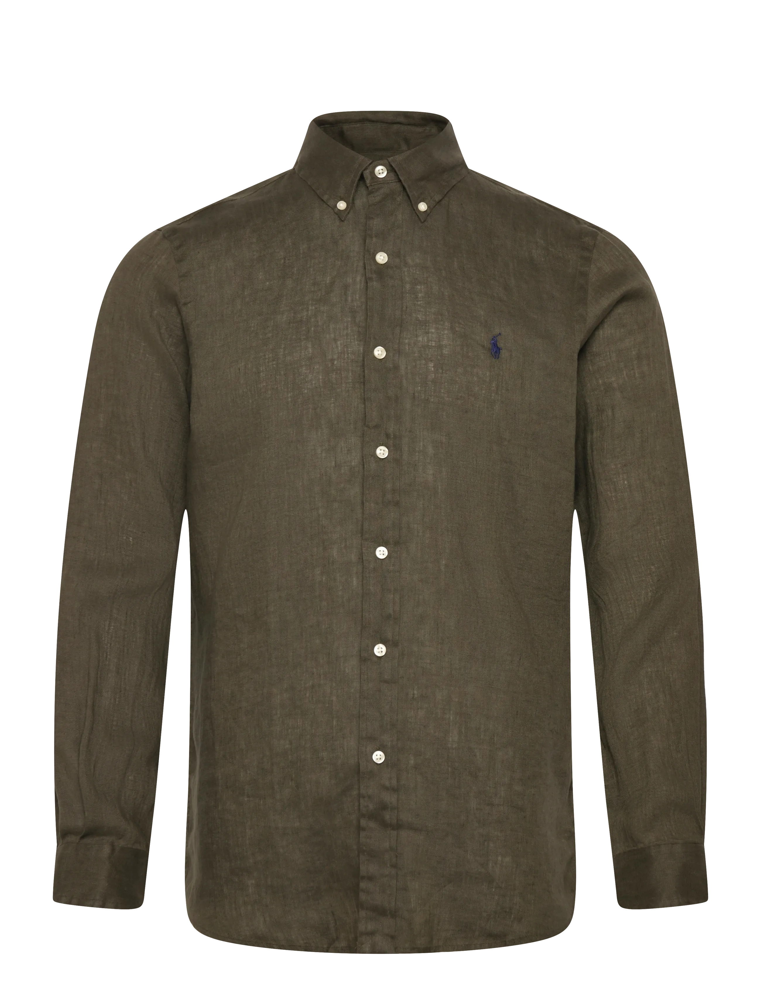 Polo Ralph Lauren Custom Fit Linen Shirt - Skjorter - ARMADILLO / khaki/green