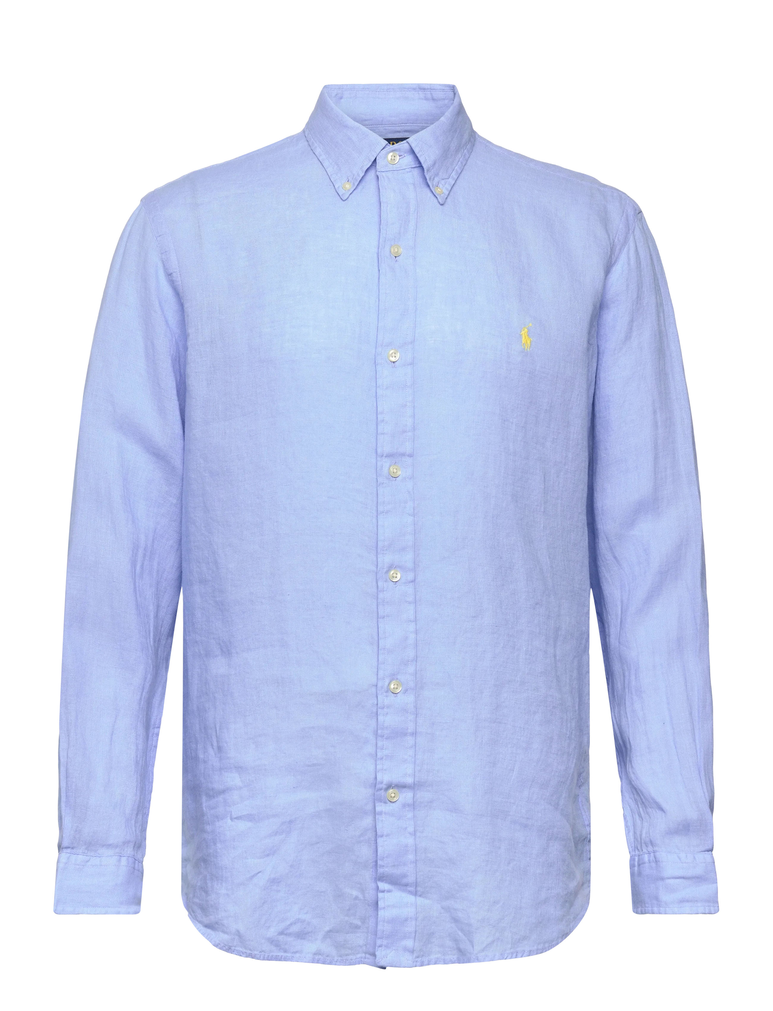 POLO RALPH LAUREN Custom Fit Linen Shirt Blau - M - Herren