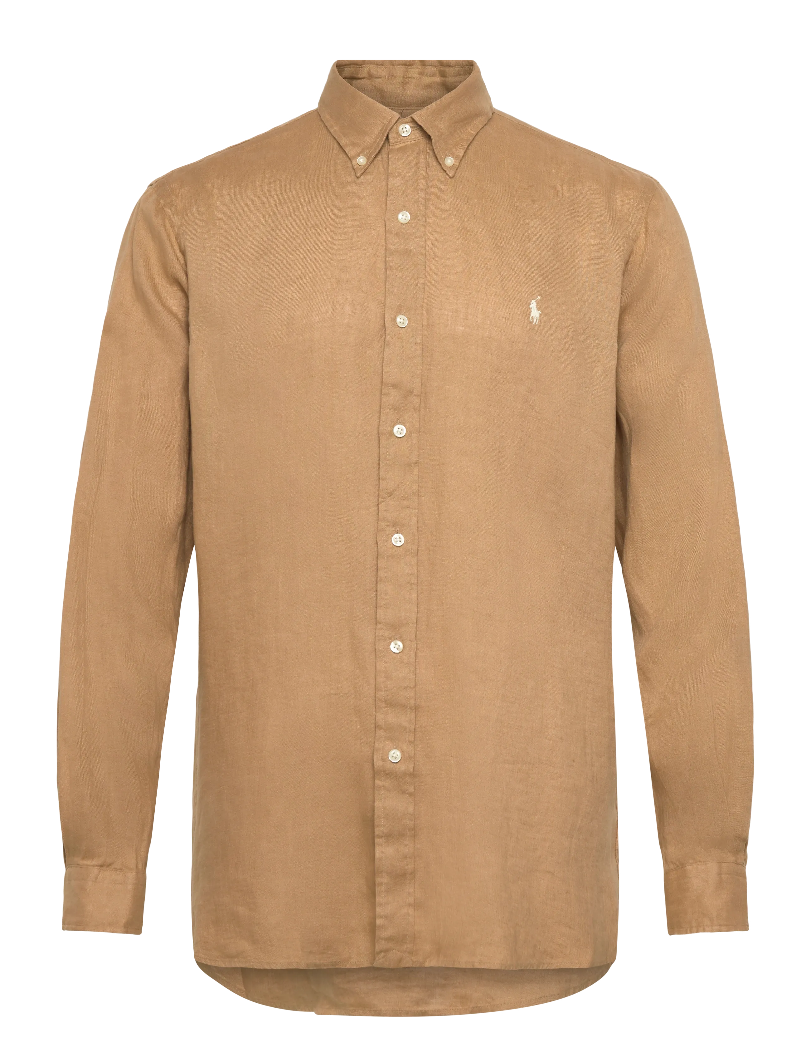 POLO RALPH LAUREN Custom Fit Linen Shirt Beige - S - Herren