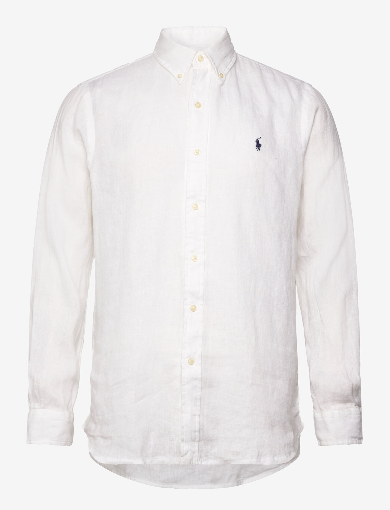 Polo Ralph Lauren - Custom Fit Linen Shirt - basic shirts - ceramic white - 0