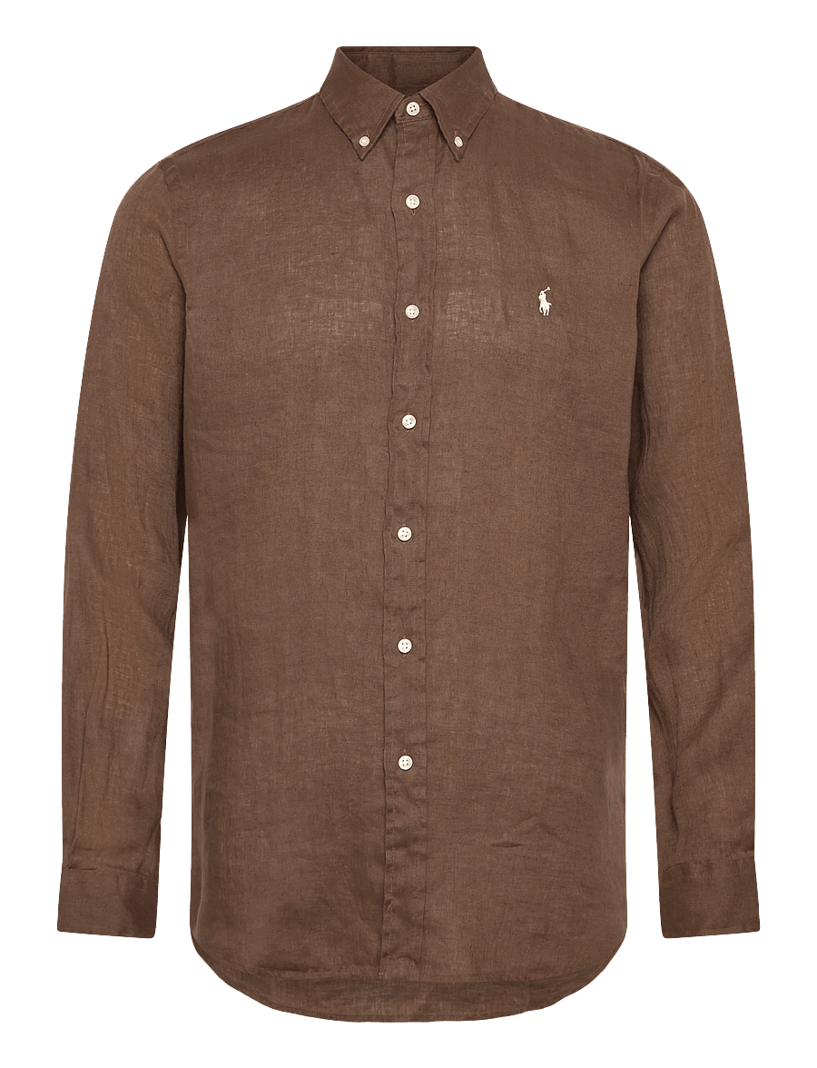 Polo Ralph Lauren - 17/1 PD LINEN V1-CUBDPPCS - leinenhemden - chestnut - 1