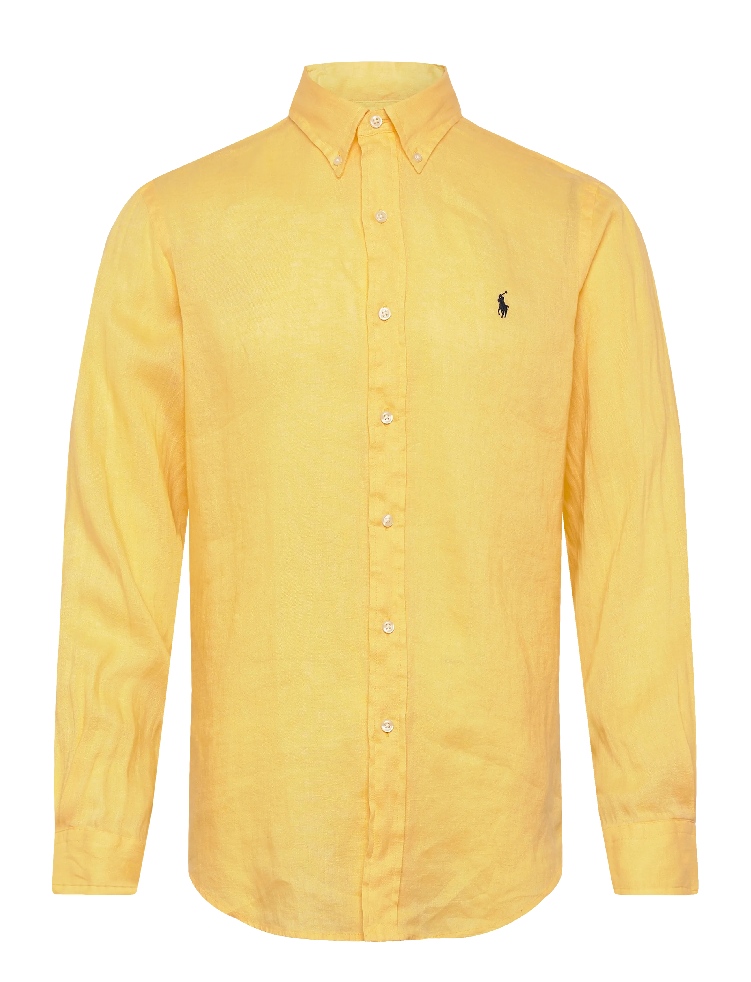 POLO RALPH LAUREN Custom Fit Linen Shirt Gelb - XL - Herren