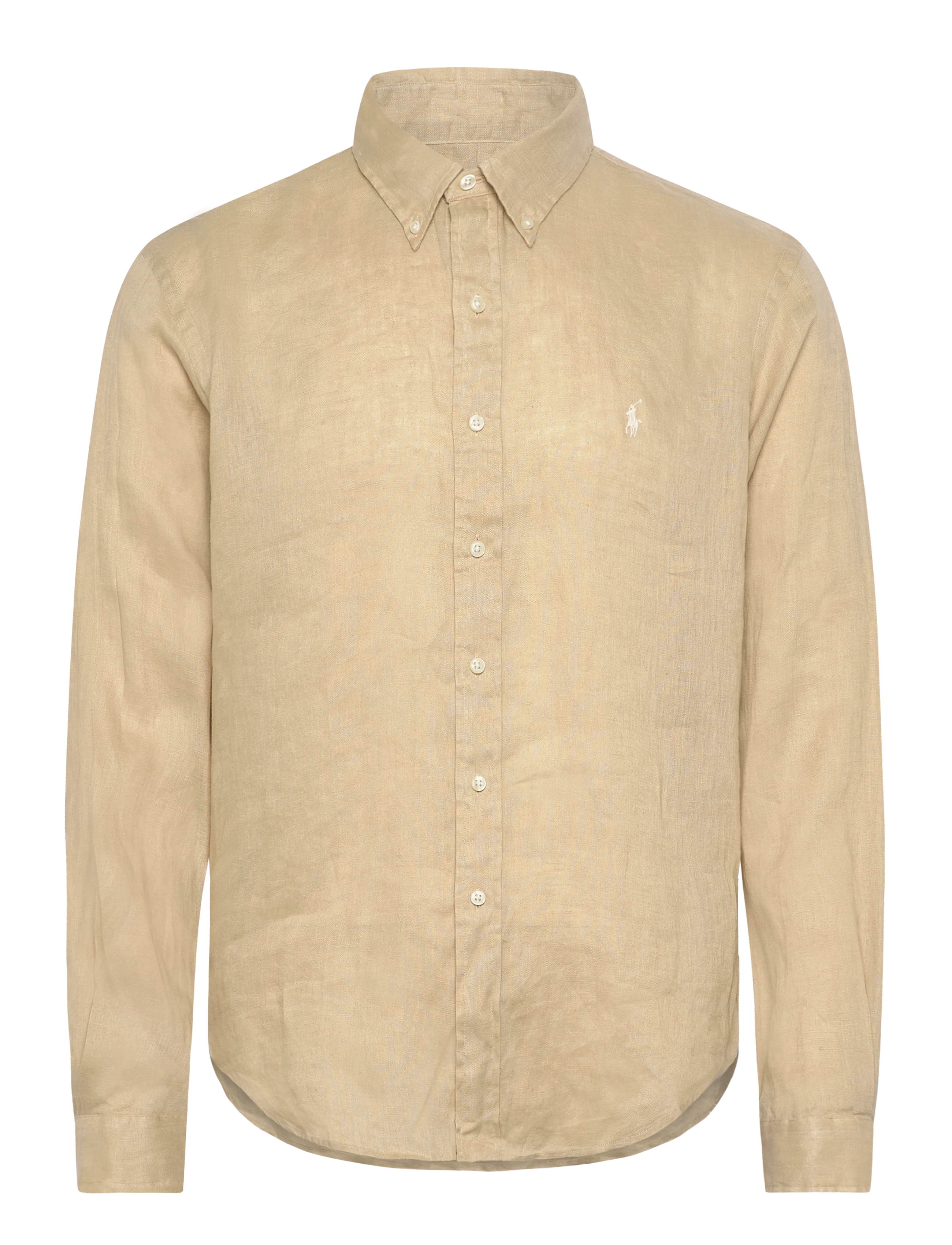 POLO RALPH LAUREN Custom Fit Linen Shirt Beige - S - Herren