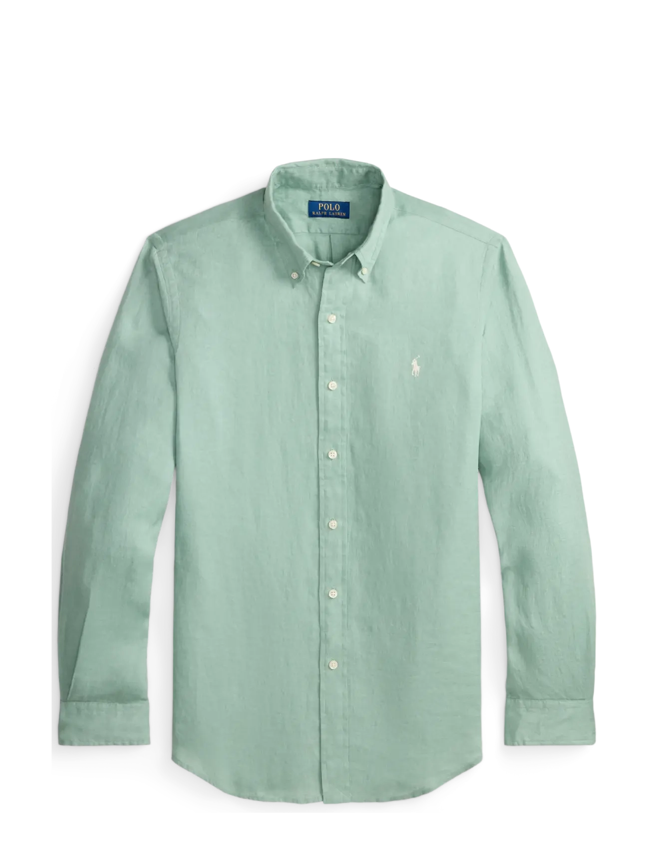 POLO RALPH LAUREN Custom Fit Linen Shirt Grün - S - Herren