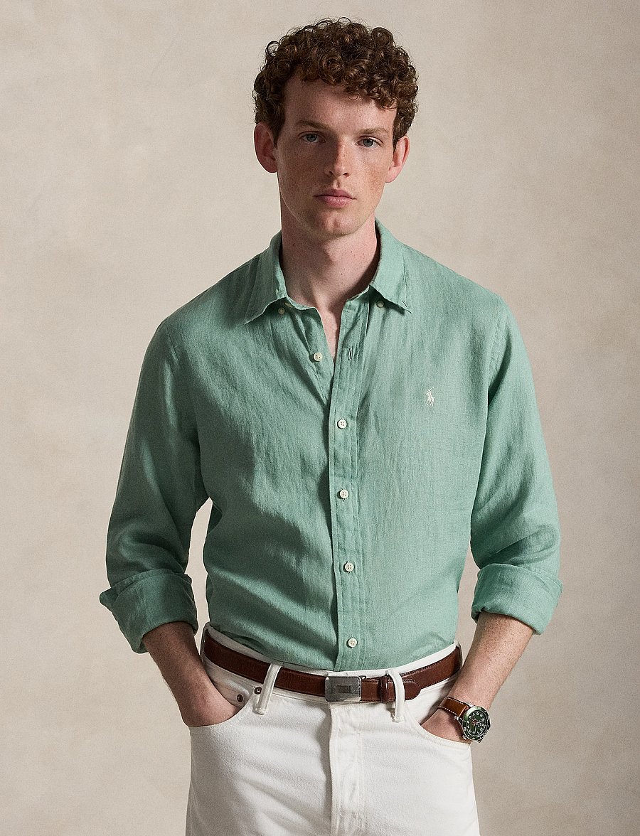 Polo Ralph Lauren - 17/1 PD LINEN V1-CUBDPPCS - linased särgid - faded mint - 0